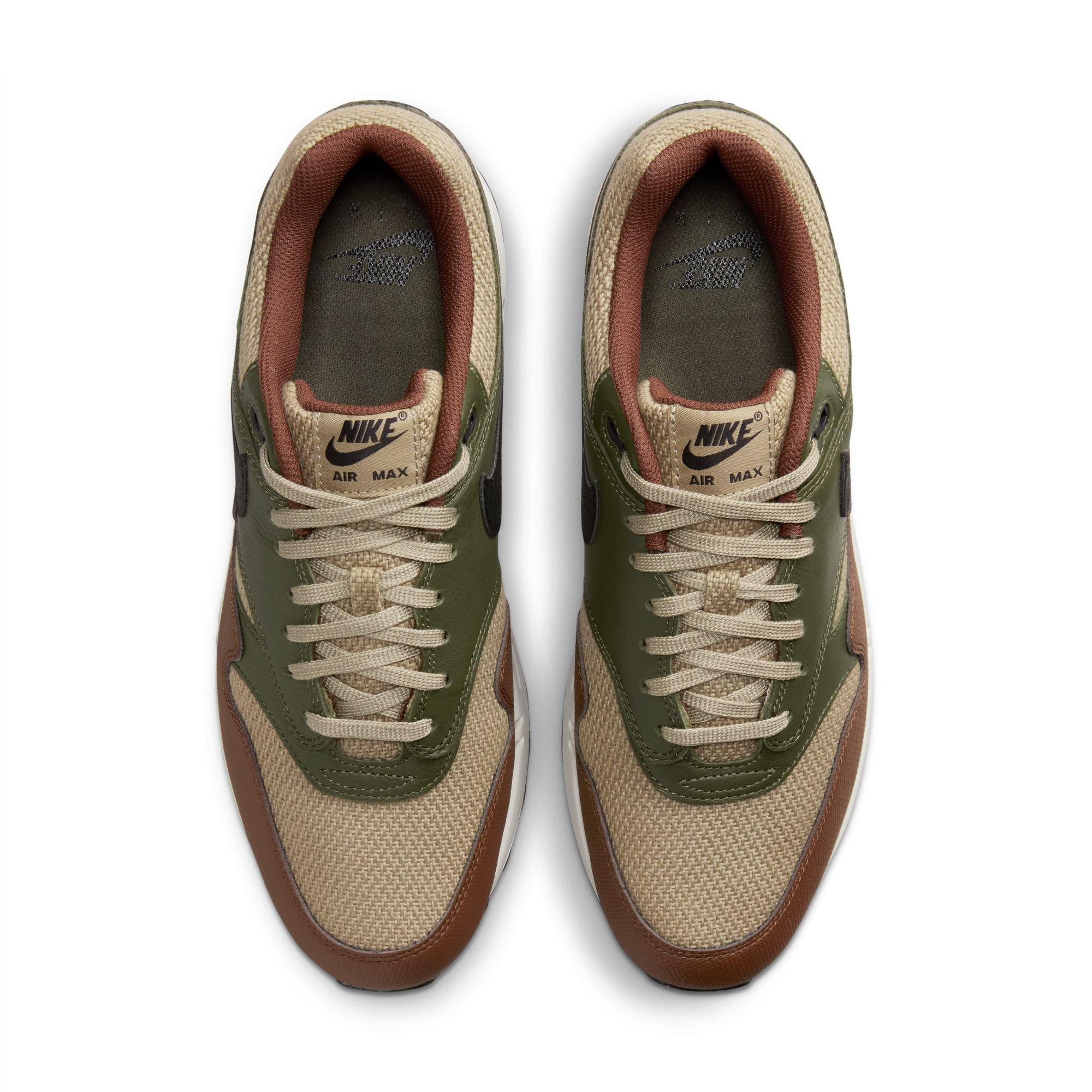 Nike Air Max 1 Essential Premium "Neutral Olive/Black/Cargo Khaki" Men's Shoe - OLIVE/BLACK Thumbnail View 6