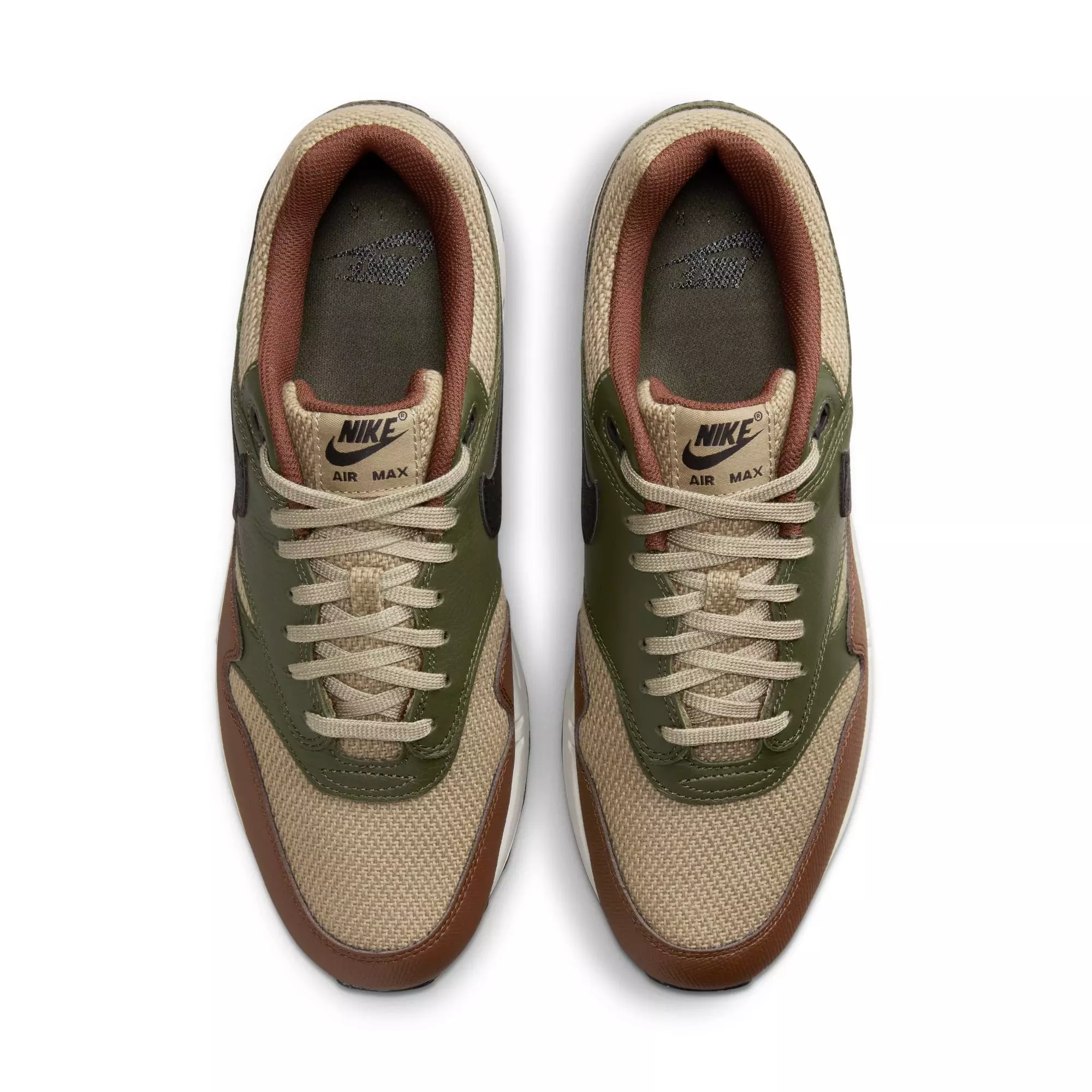 Nike Air Max 1 Essential Premium "Neutral Olive/Black/Cargo Khaki" Men's Shoe - OLIVE/BLACK