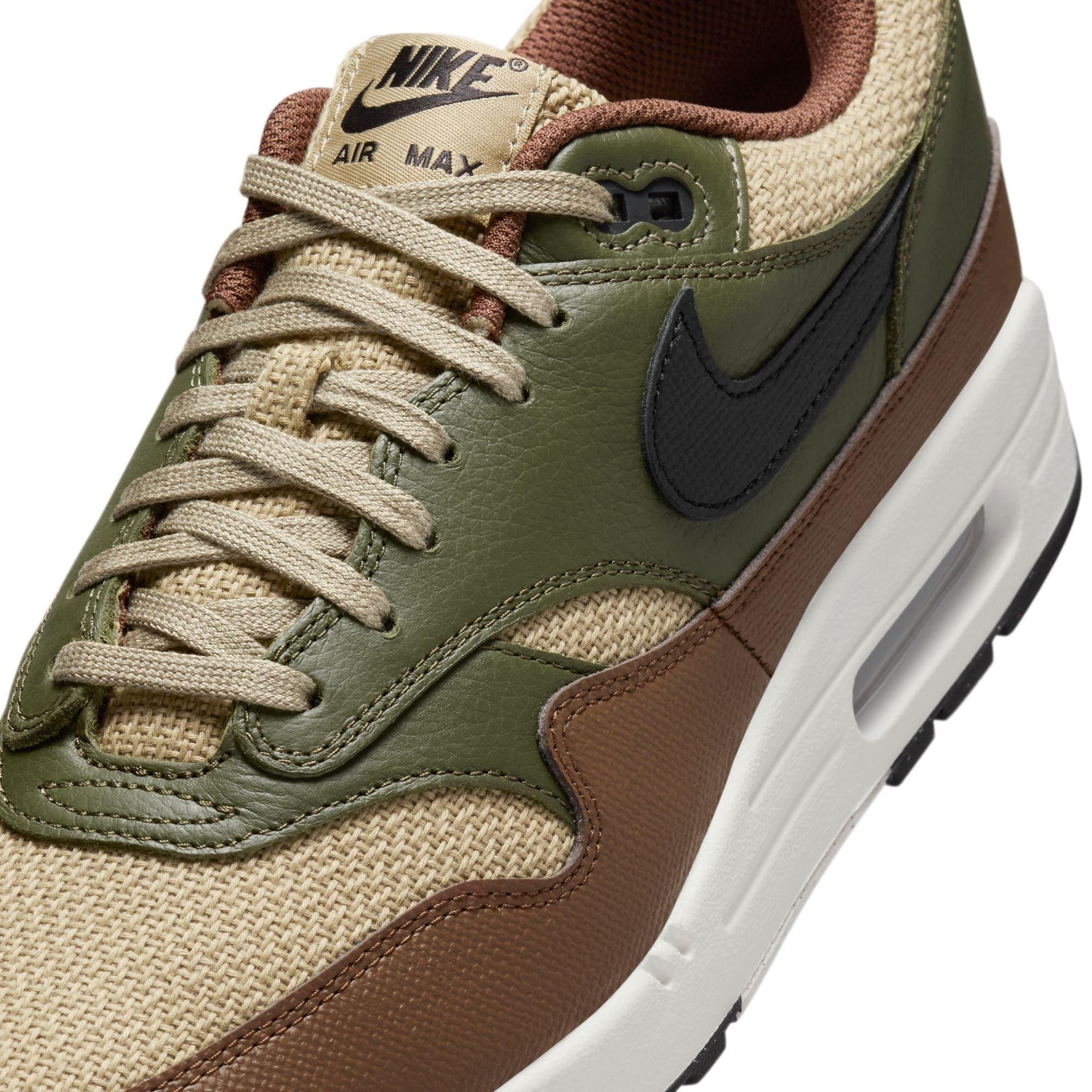 Nike Air Max 1 Essential Premium "Neutral Olive/Black/Cargo Khaki" Men's Shoe - OLIVE/BLACK Thumbnail View 9