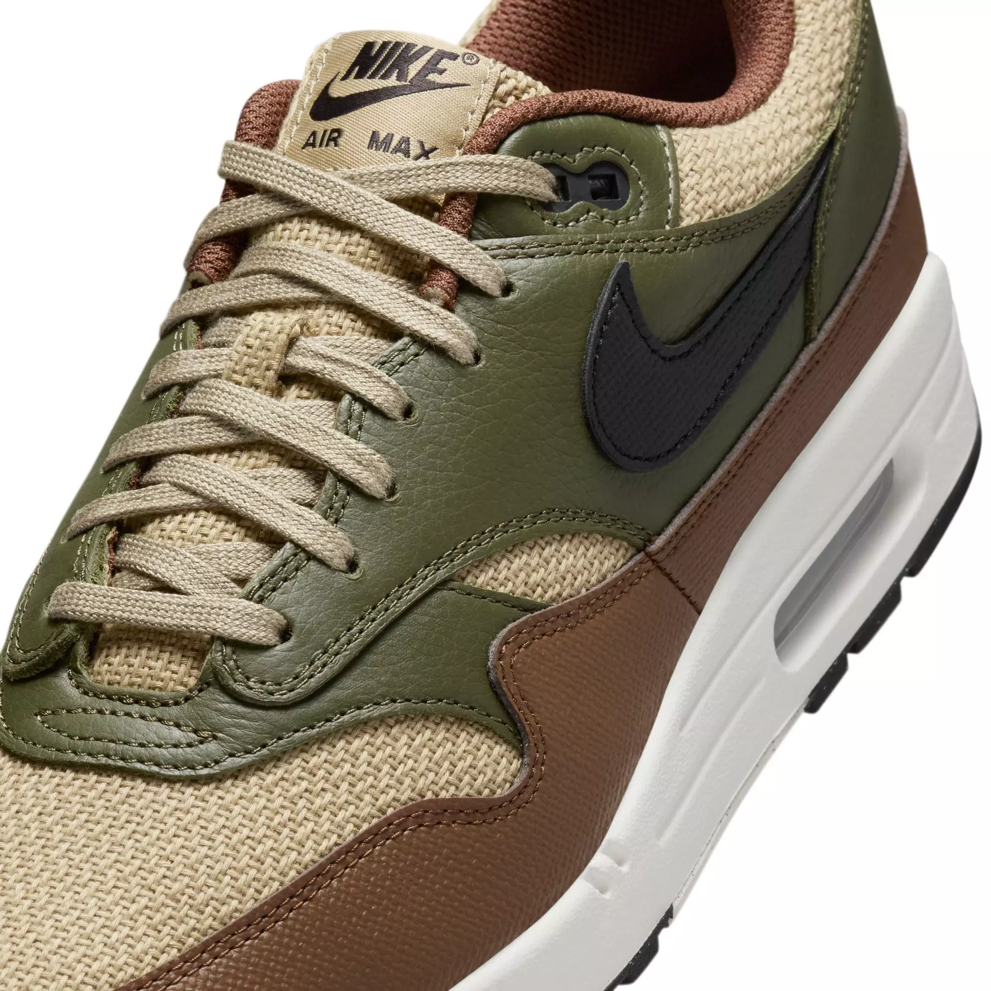 Nike Air Max 1 Essential Premium "Neutral Olive/Black/Cargo Khaki" Men's Shoe - OLIVE/BLACK