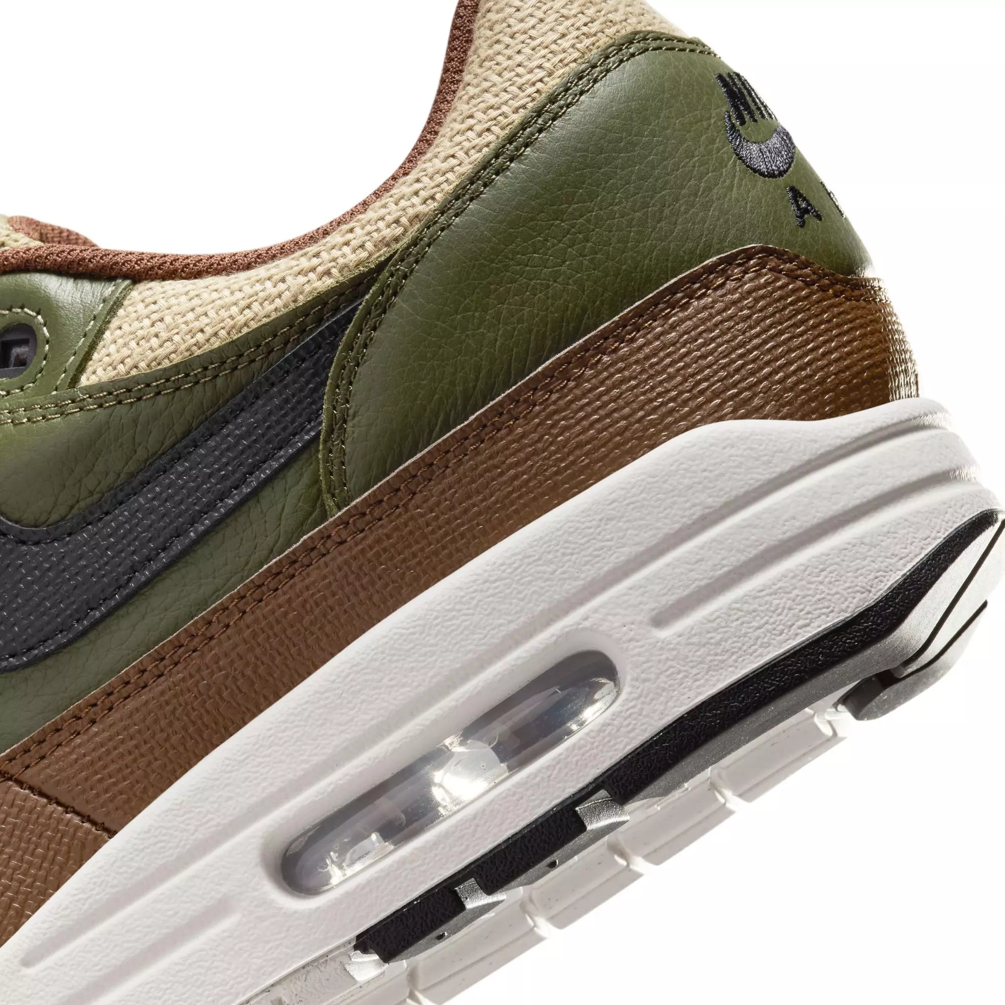 Nike Air Max 1 Essential Premium "Neutral Olive/Black/Cargo Khaki" Men's Shoe - OLIVE/BLACK