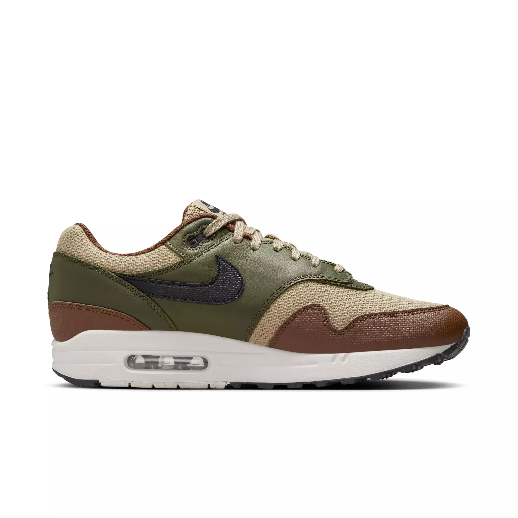 Nike Air Max 1 Essential Premium "Neutral Olive/Black/Cargo Khaki" Men's Shoe - OLIVE/BLACK