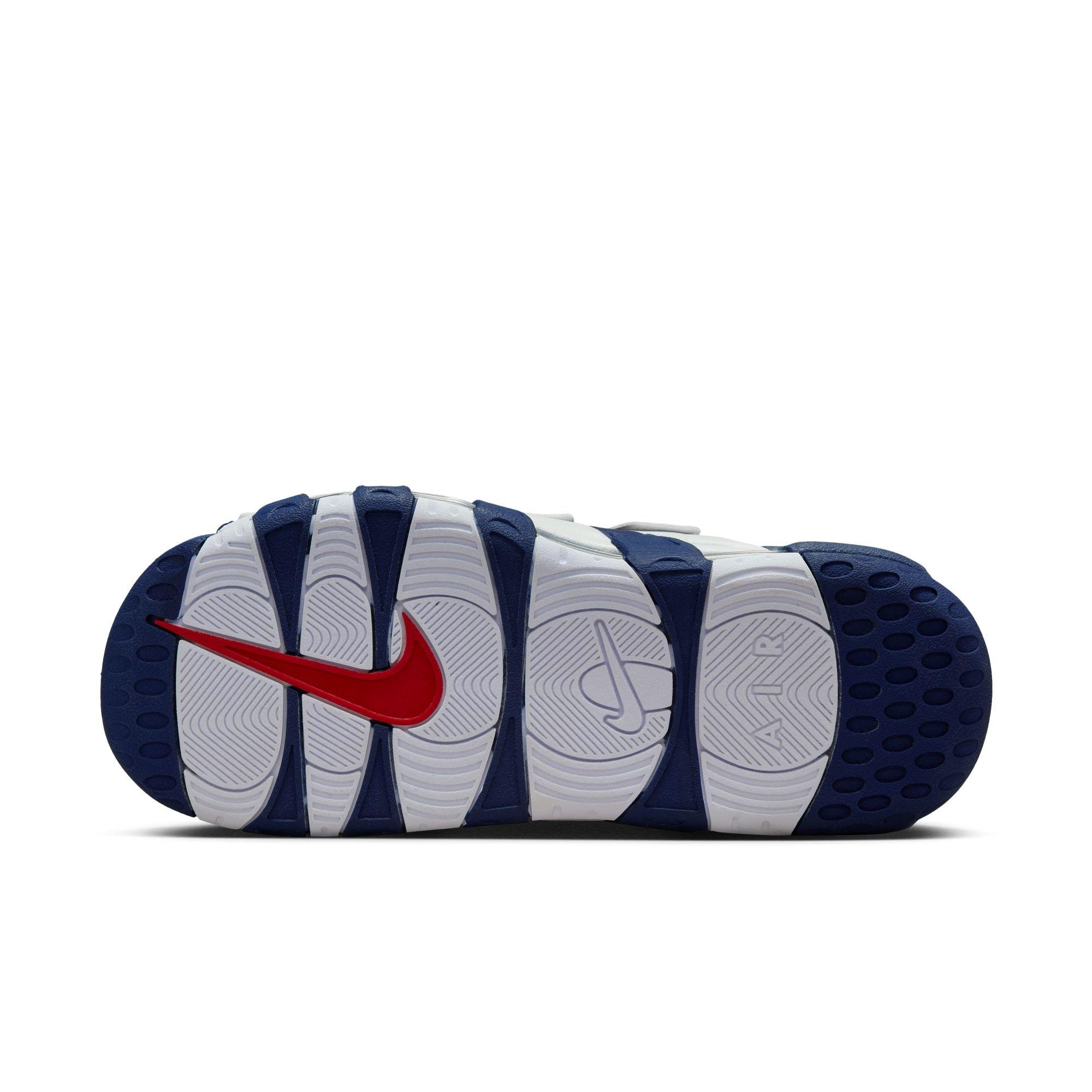 Nike Air More Uptempo "Midnight Navy/University Red/Clear/White" Men's Slide - NAVY/WHITE/RED Thumbnail View 8