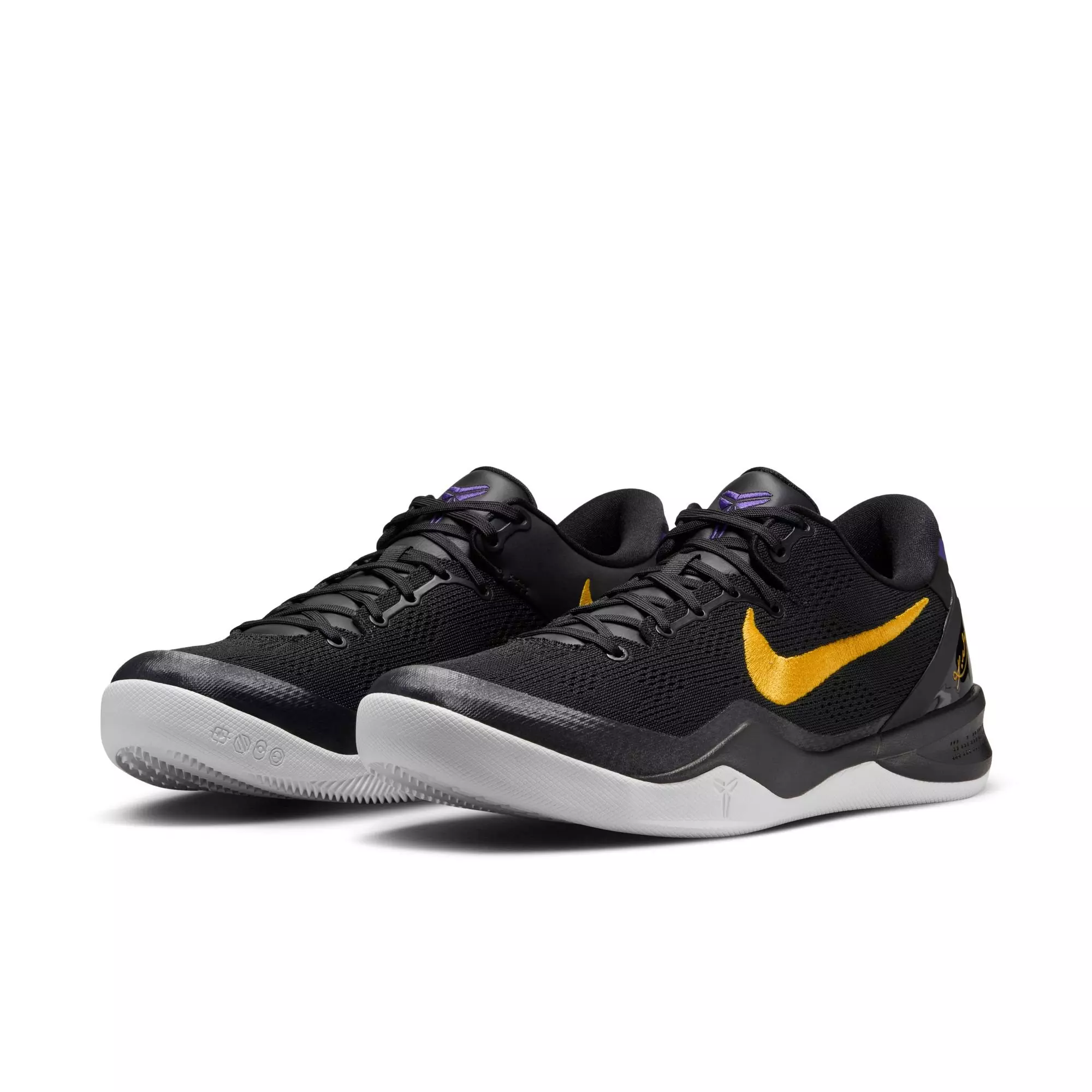Nike Kobe 8 Protro "Lakers Away" Men's Basketball Shoe - BLACK/UNIVERSITY GOLD/COURT PURPLE