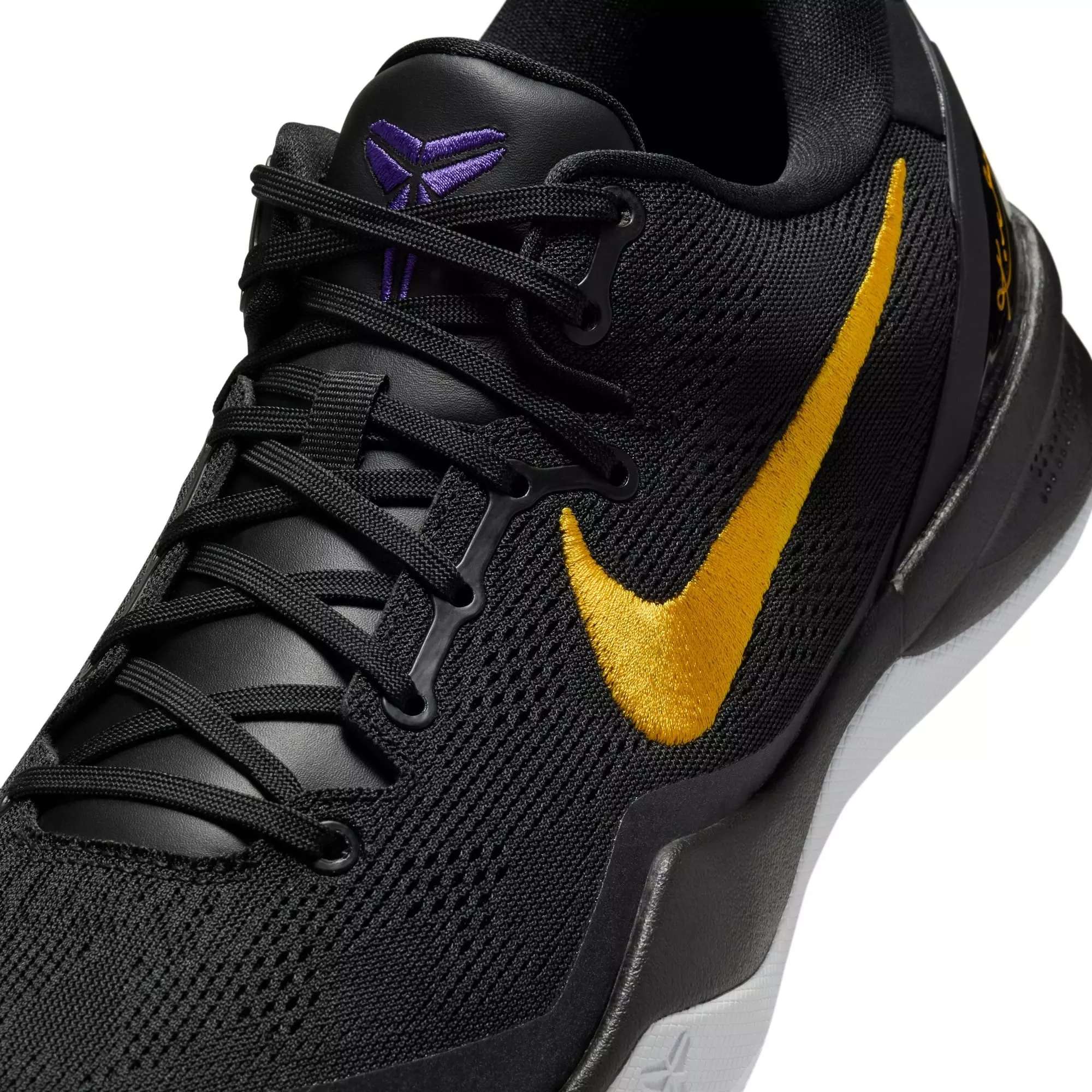 Nike Kobe 8 Protro "Lakers Away" Men's Basketball Shoe - BLACK/UNIVERSITY GOLD/COURT PURPLE