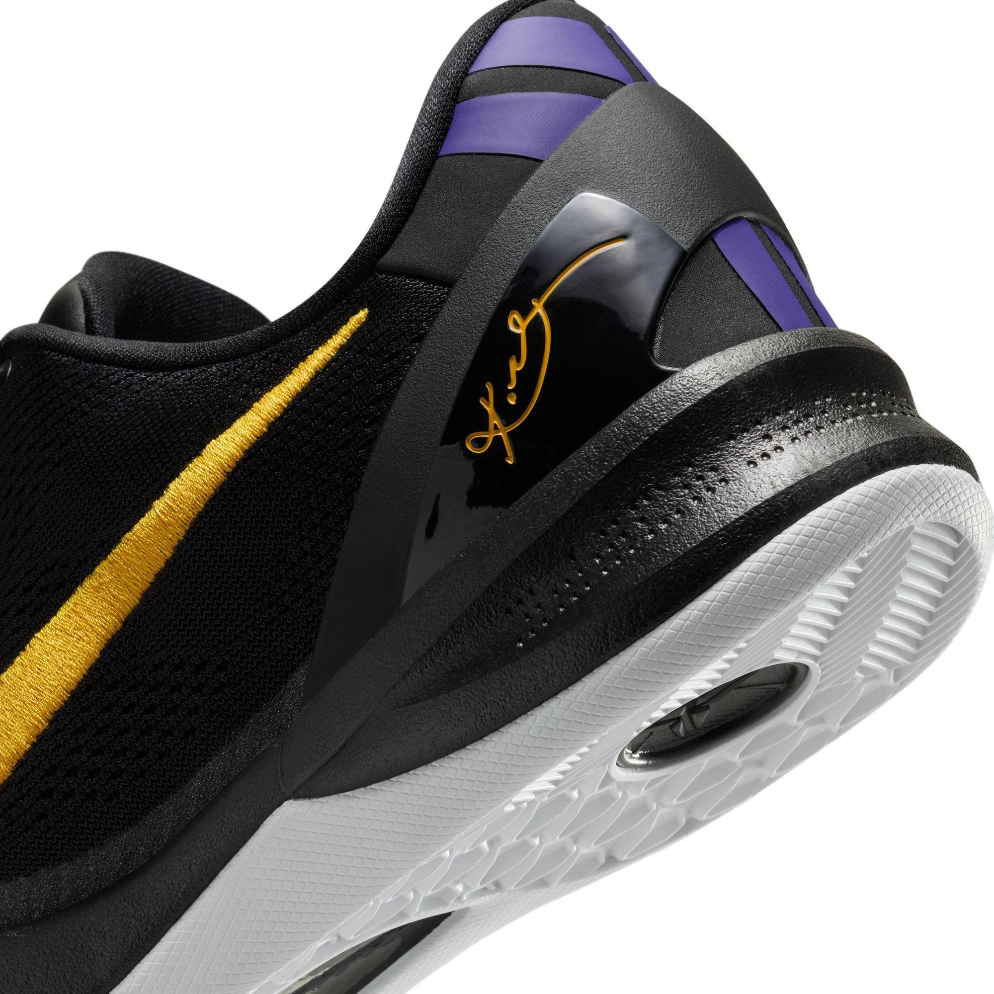 Nike Kobe 8 Protro "Lakers Away" Men's Basketball Shoe - BLACK/UNIVERSITY GOLD/COURT PURPLE Thumbnail View 5