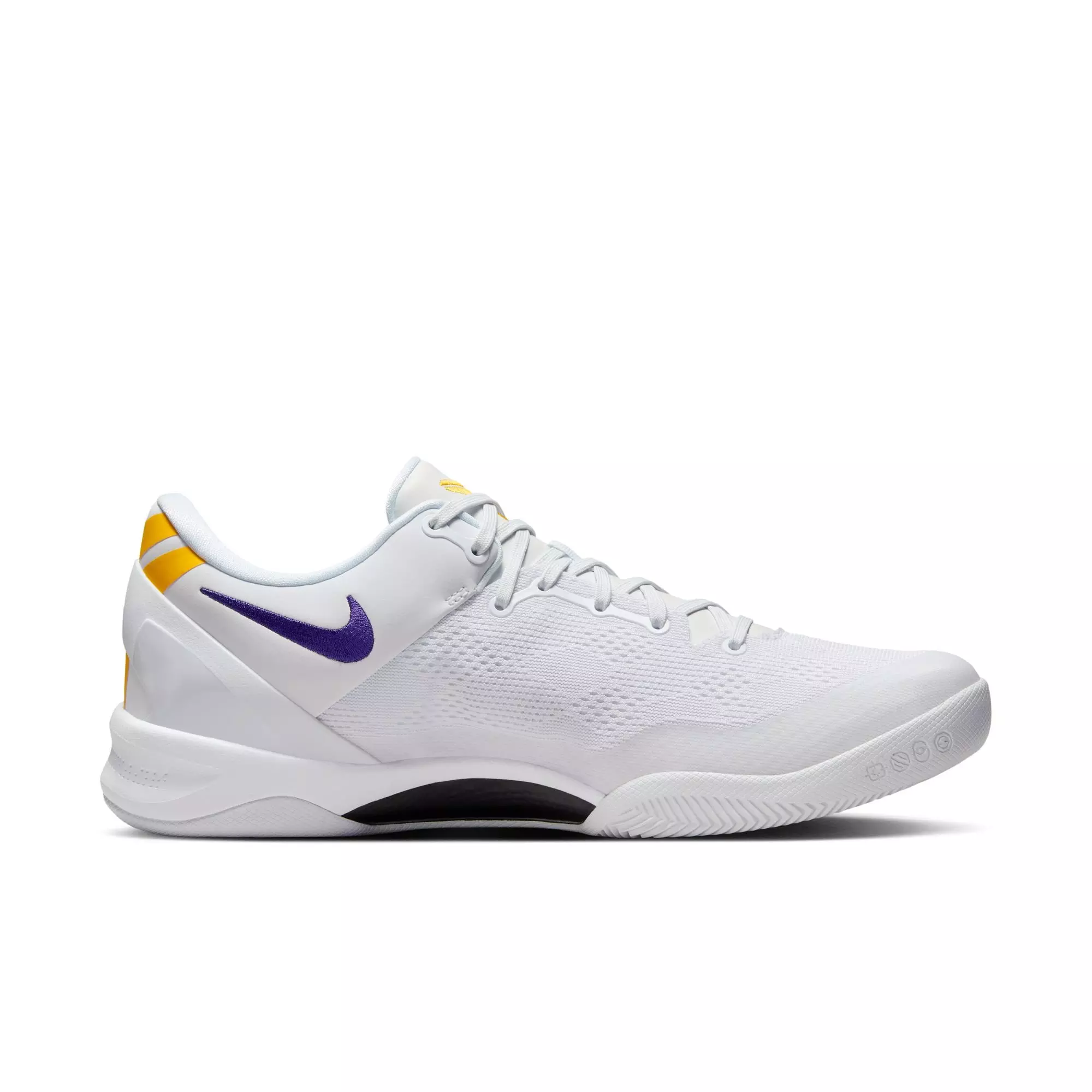 Nike Kobe 8 Protro "Lakers Home" Men's Basketball Shoe - WHITE/COURT PURPLE/UNIVERSITY GOLD