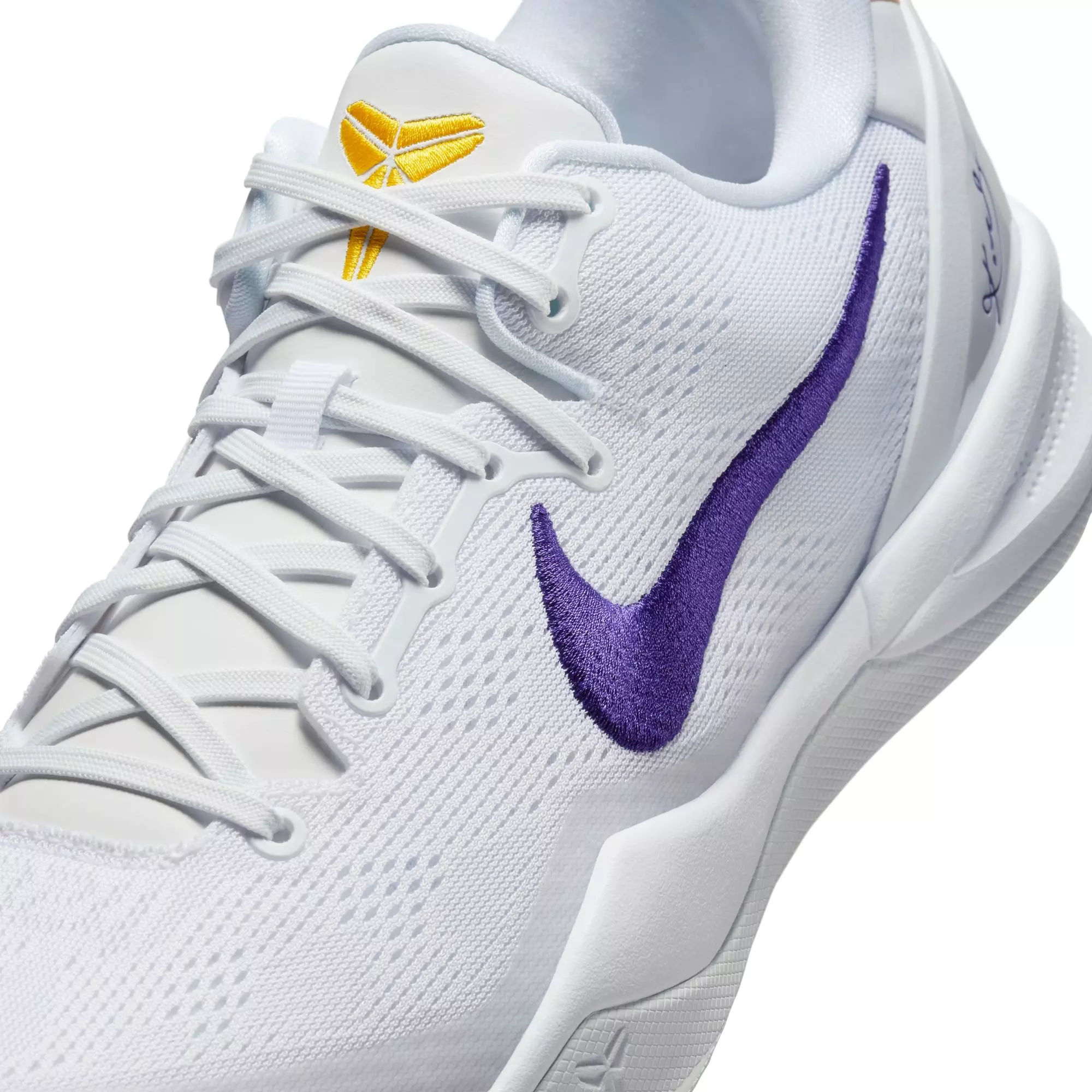 Nike Kobe 8 Protro "Lakers Home" Men's Basketball Shoe - WHITE/COURT PURPLE/UNIVERSITY GOLD