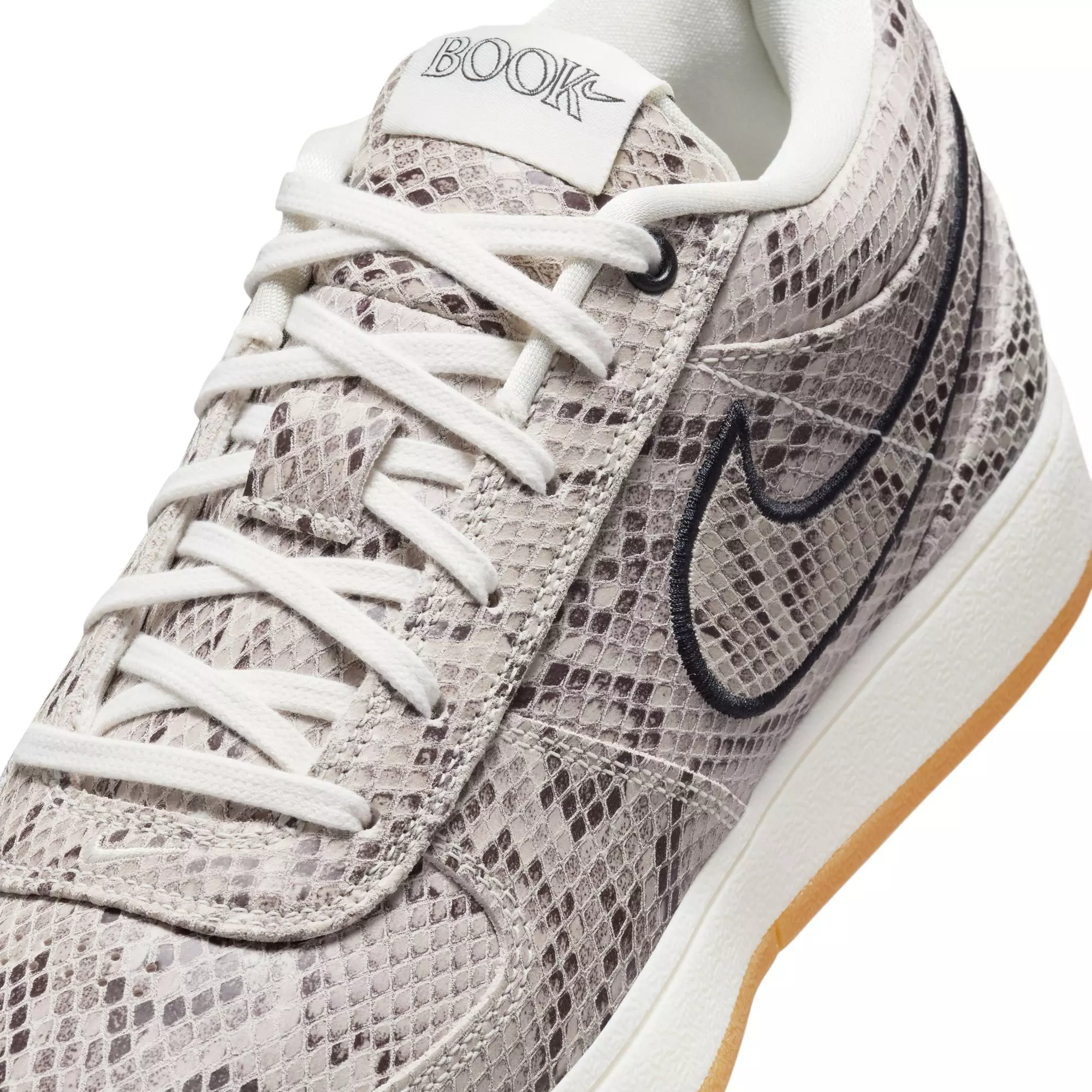 Nike Book 1 Leather "Python" Men's Basketball Shoe - OREWOOD BROWN/BLACK/WHITE