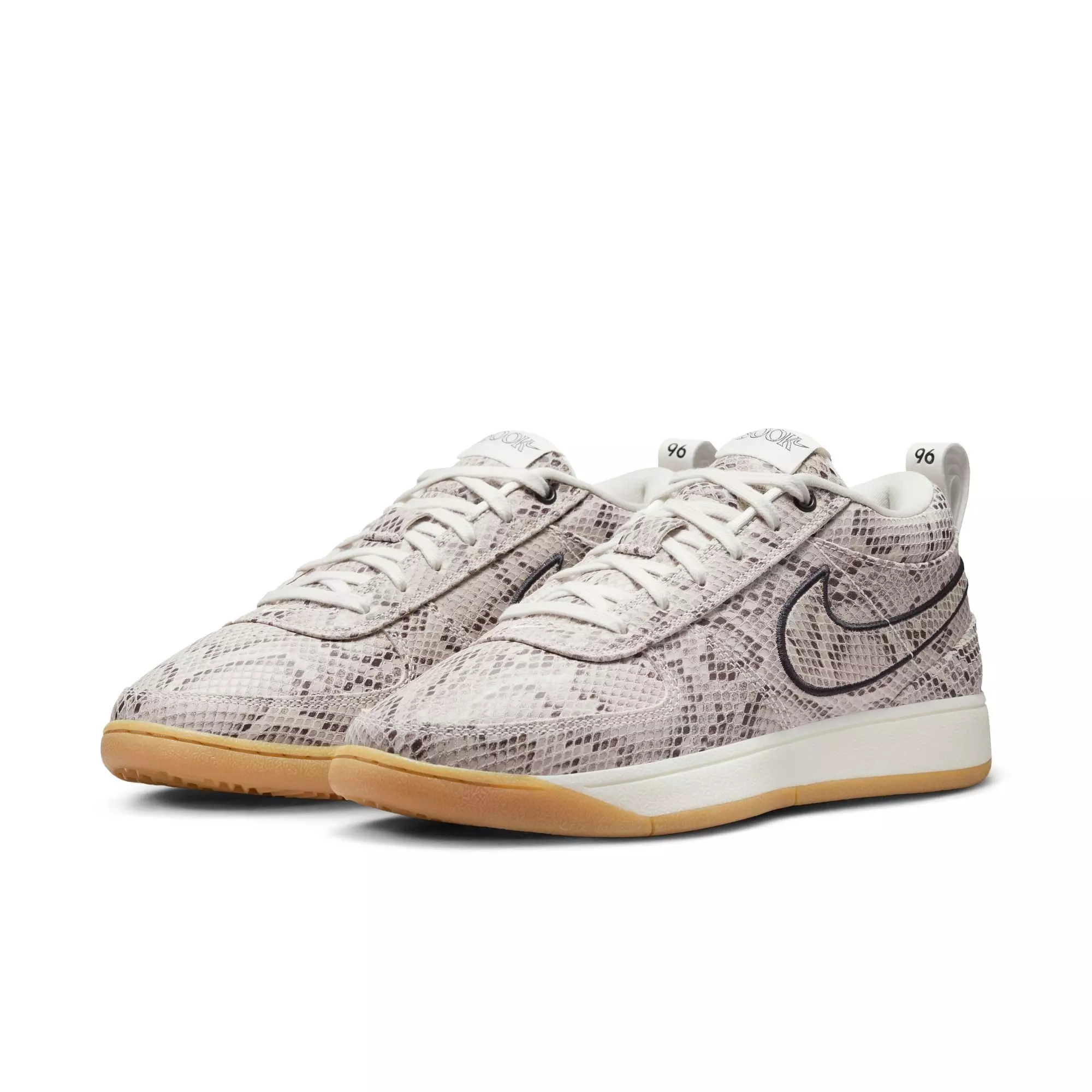 Nike Book 1 Leather "Python" Men's Basketball Shoe - OREWOOD BROWN/BLACK/WHITE