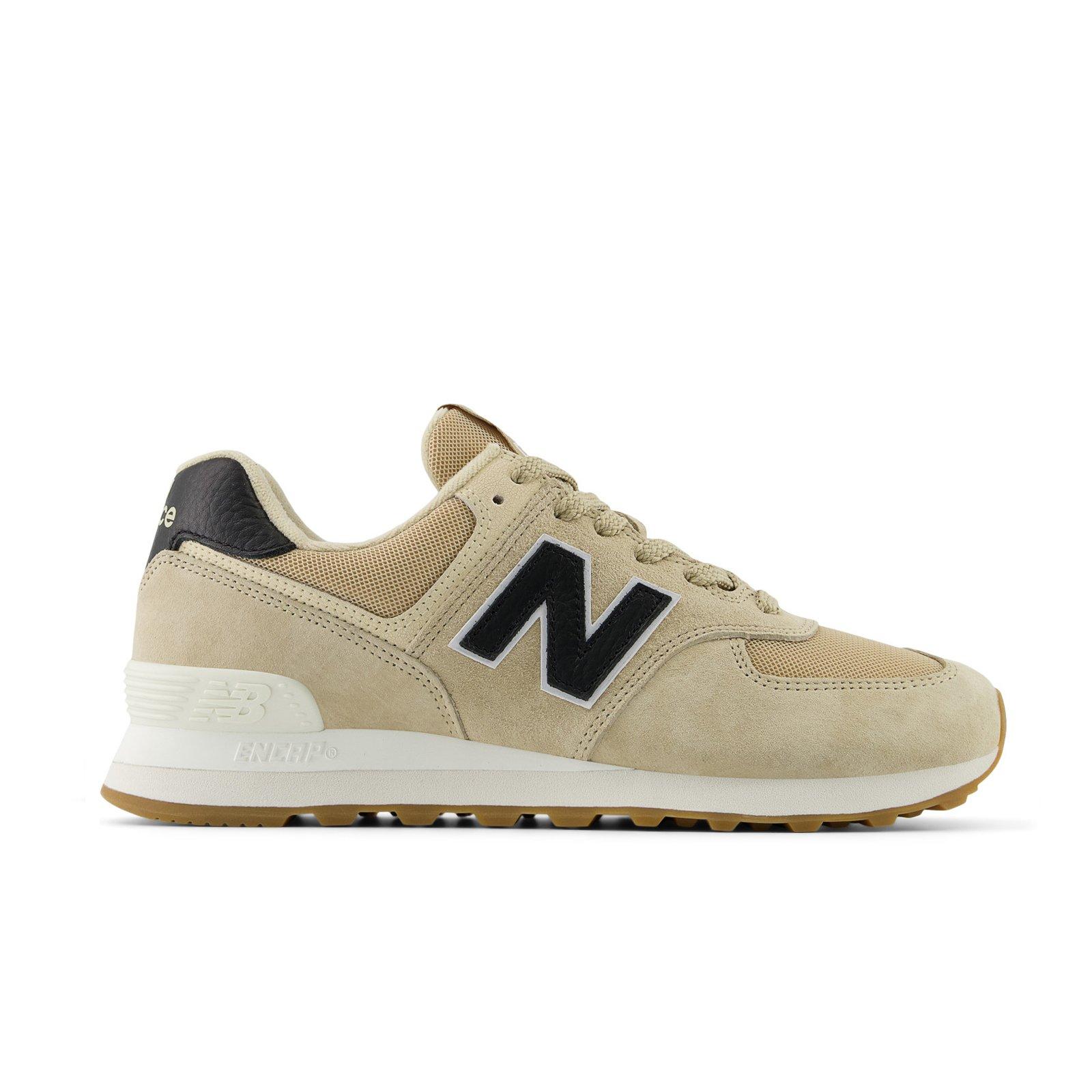 New Balance 574 Men\'s Beige and Black Sneakers Size 9 Men\'s, 10.5 Women\'s New Balance Mens 574 Shoes – Extra Butter main image 3