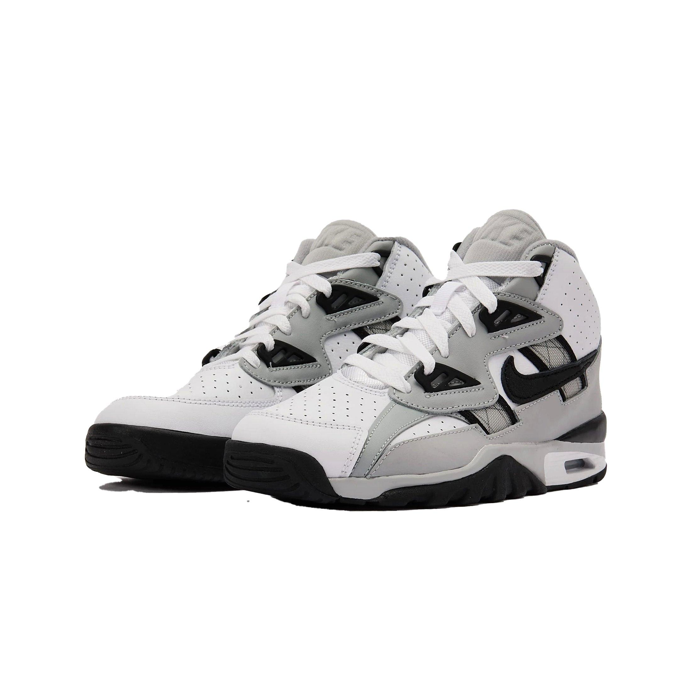 Nike Air Trainer SC "White/Black/Lt Smoke Grey" Grade School Boys' Shoe - BLACK/GREY/WHITE Thumbnail View 2