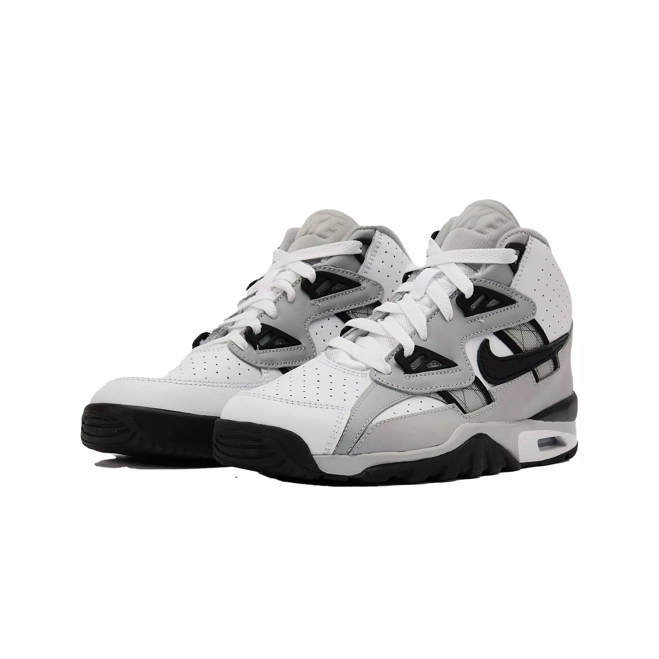 Nike Air Trainer SC "White/Black/Lt Smoke Grey" Grade School Boys' Shoe - BLACK/GREY/WHITE
