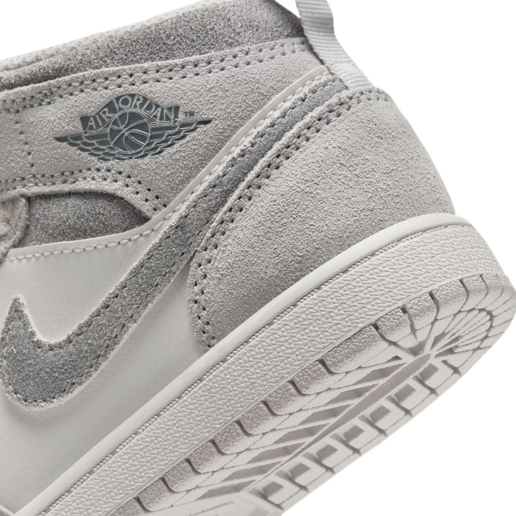 Jordan 1 Mid SE Preschool Boys' "Neutral Grey/Smoke Grey/Sail" Shoe