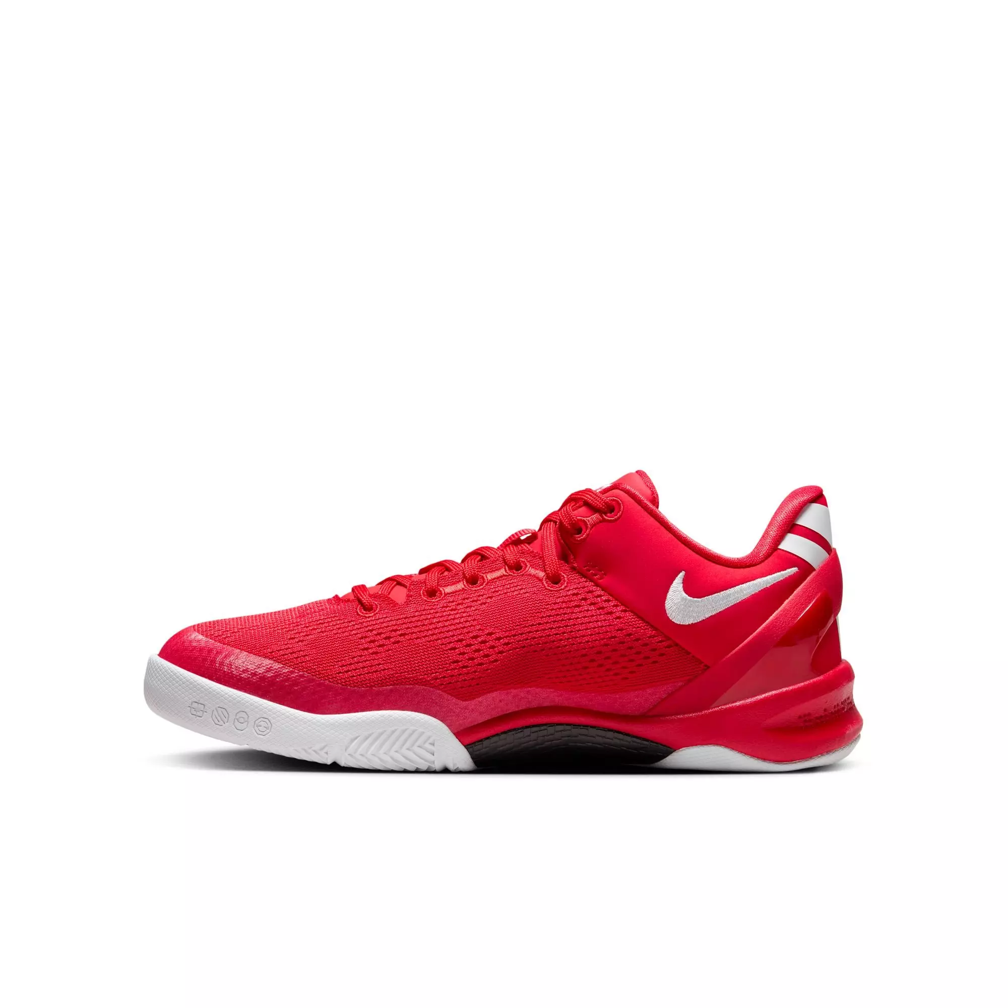 Nike Kobe 8 "University Red" Grade School Kids' Basketball Shoe - UNIVERSITY RED/WHITE