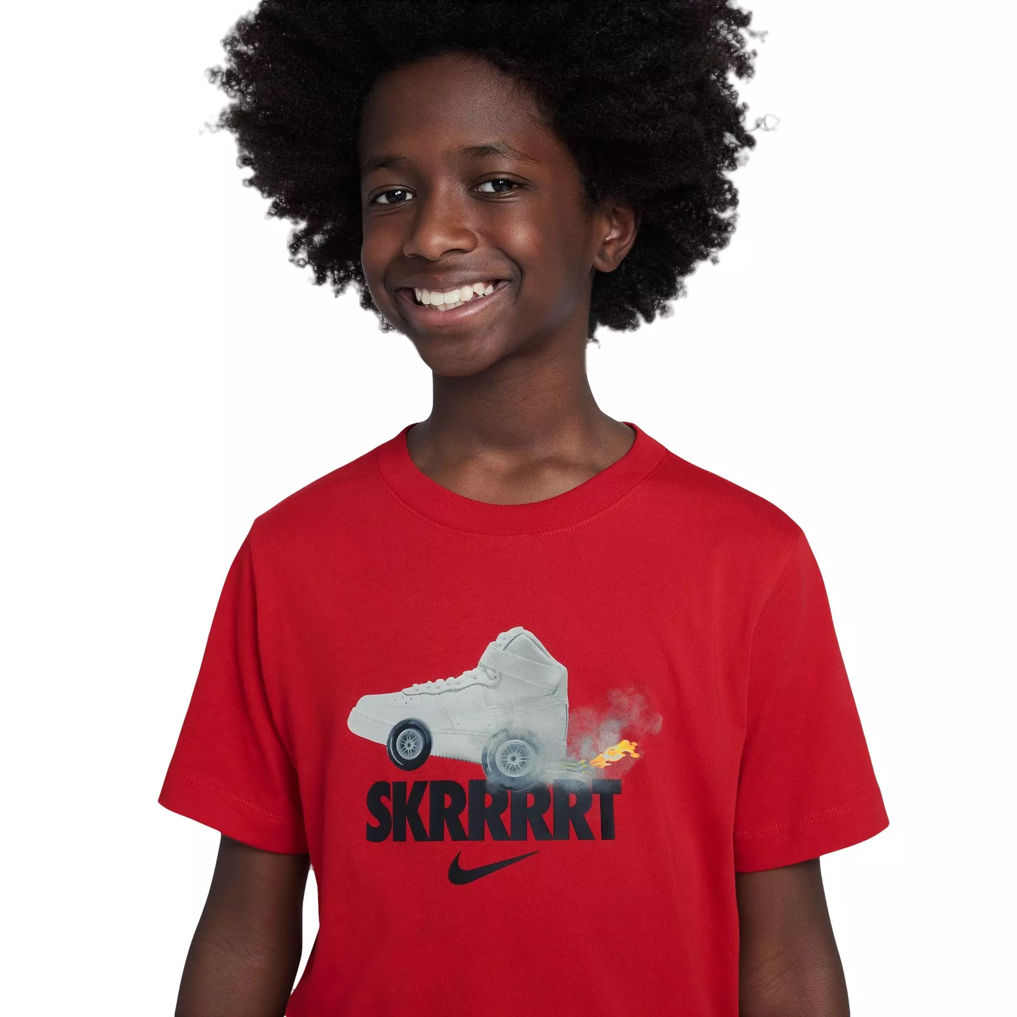 Nike Big Boys' Sportswear Photo Tee - RED
