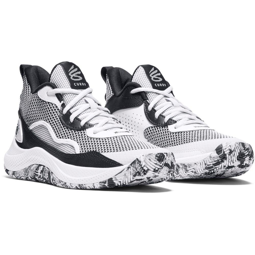 Under Armour Curry 3Z 24 Grade School Boys' "White/Black" Basketball Shoe