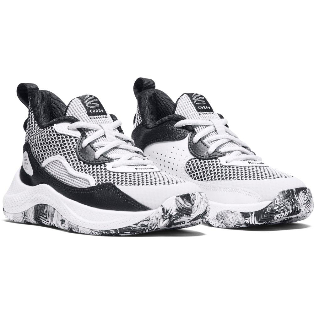Under Armour Curry 3Z Preschool Boys' "White/Black/Grey" Basketball Shoe