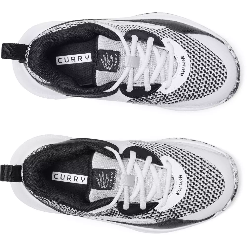 Under Armour Curry 3Z "White/Black/Grey" Preschool Boys' Basketball Shoe - WHITE/BLACK/GREY