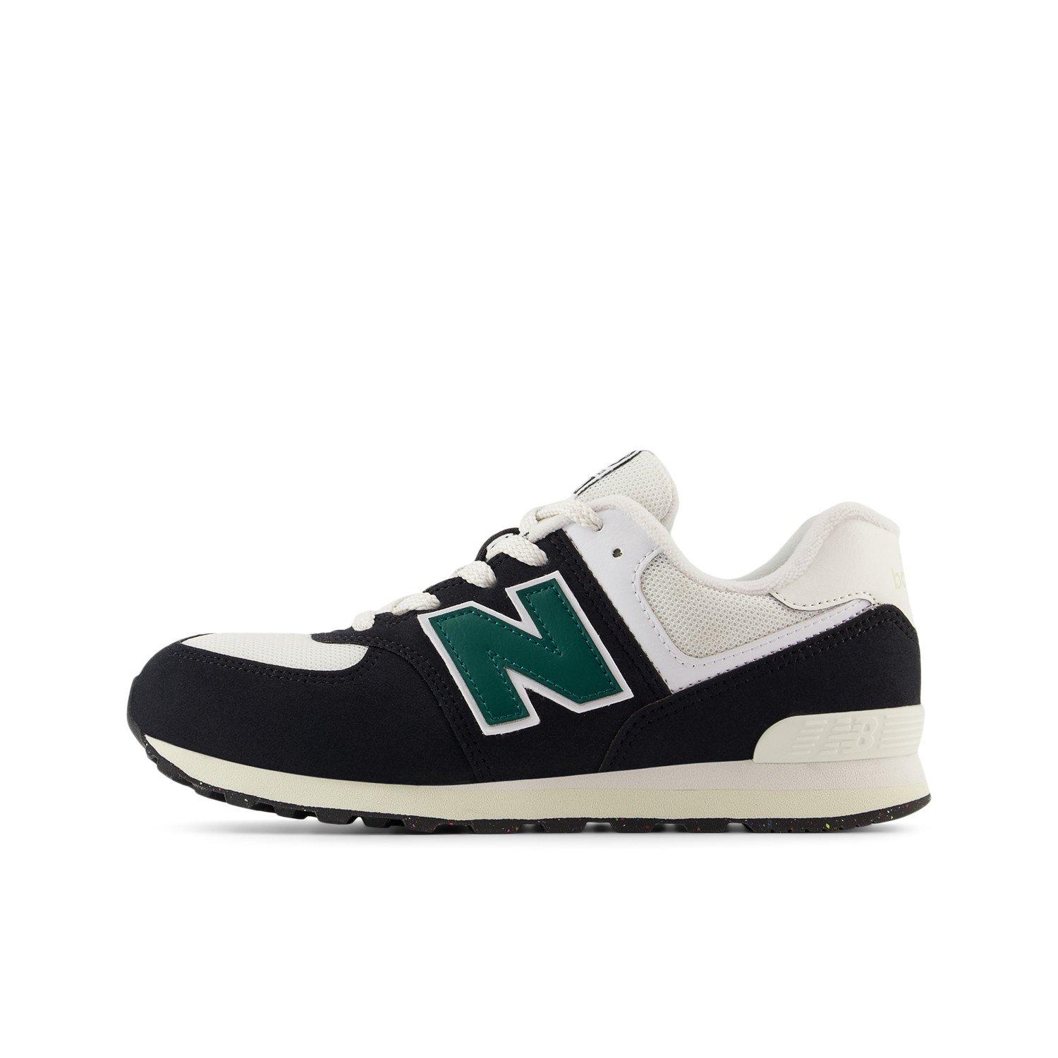 New Balance 574 Grade School Boys' "Black/Green" Shoe