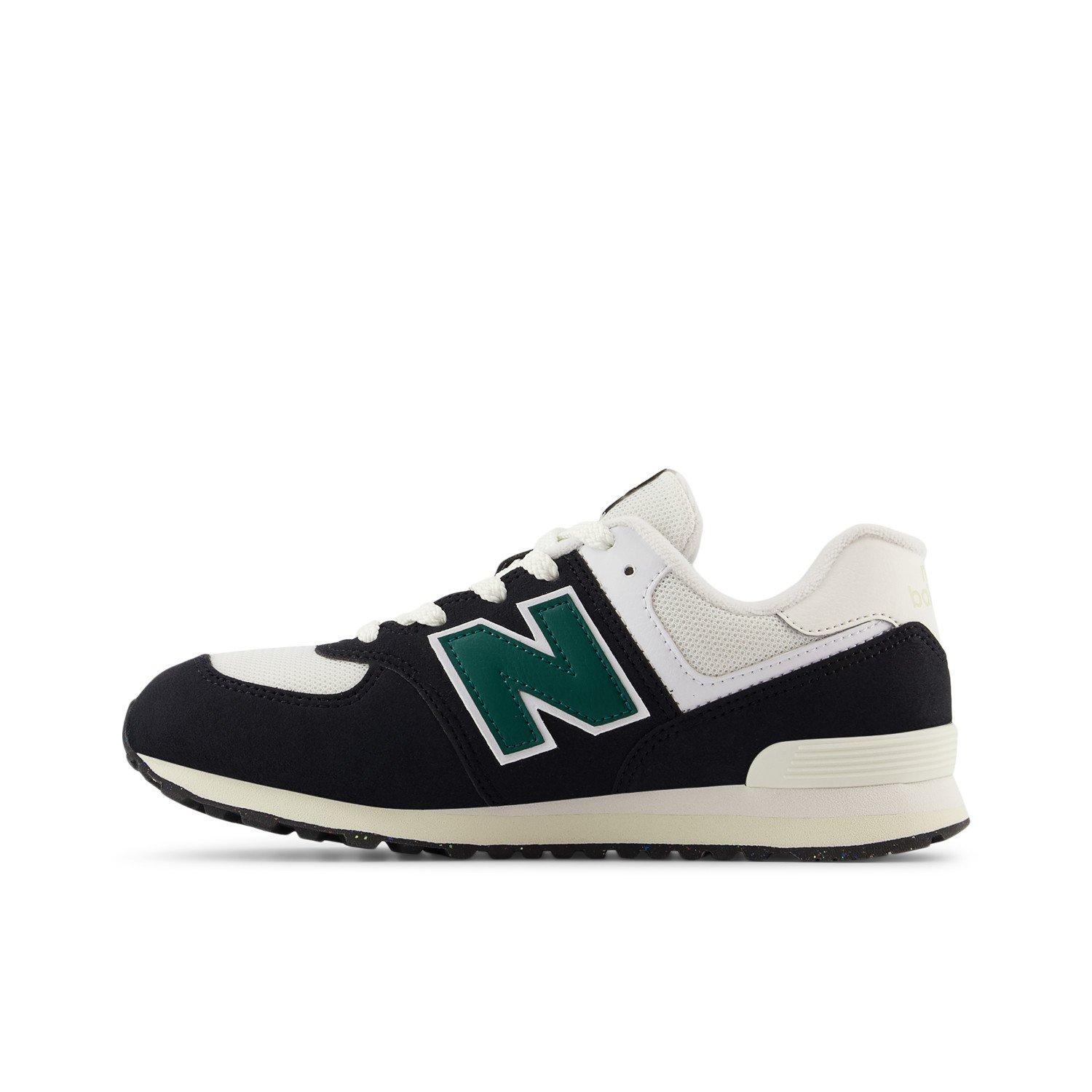 New Balance 574 Grade School Boys' "Black/Green" Shoe