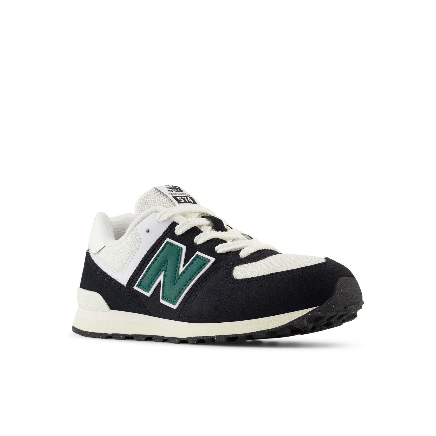 New Balance 574 Grade School Boys' "Black/Green" Shoe