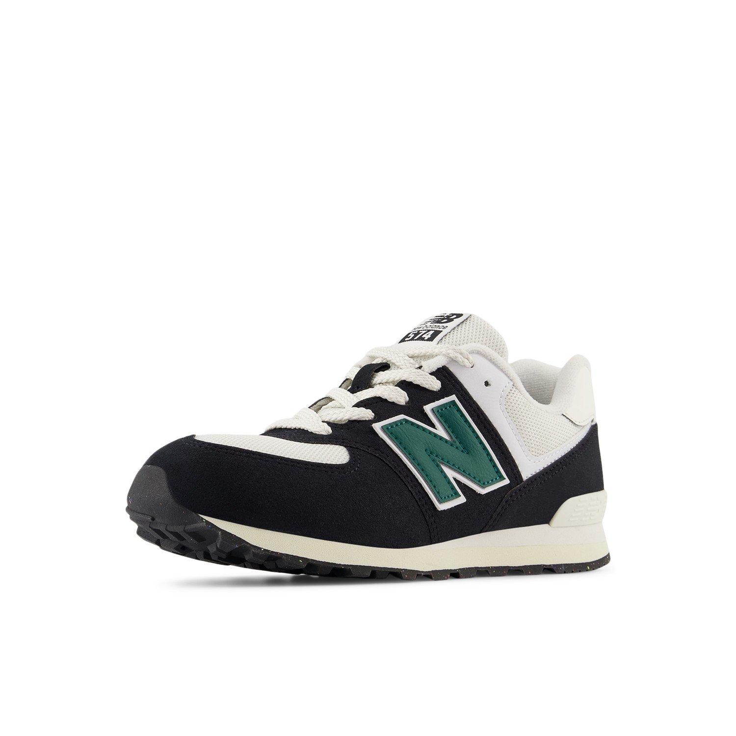 New Balance 574 Grade School Boys' "Black/Green" Shoe