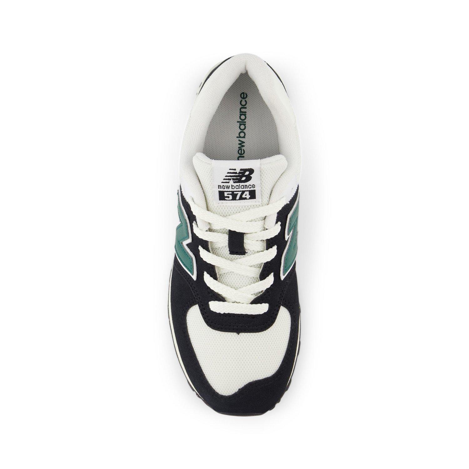 New Balance 574 Grade School Boys' "Black/Green" Shoe