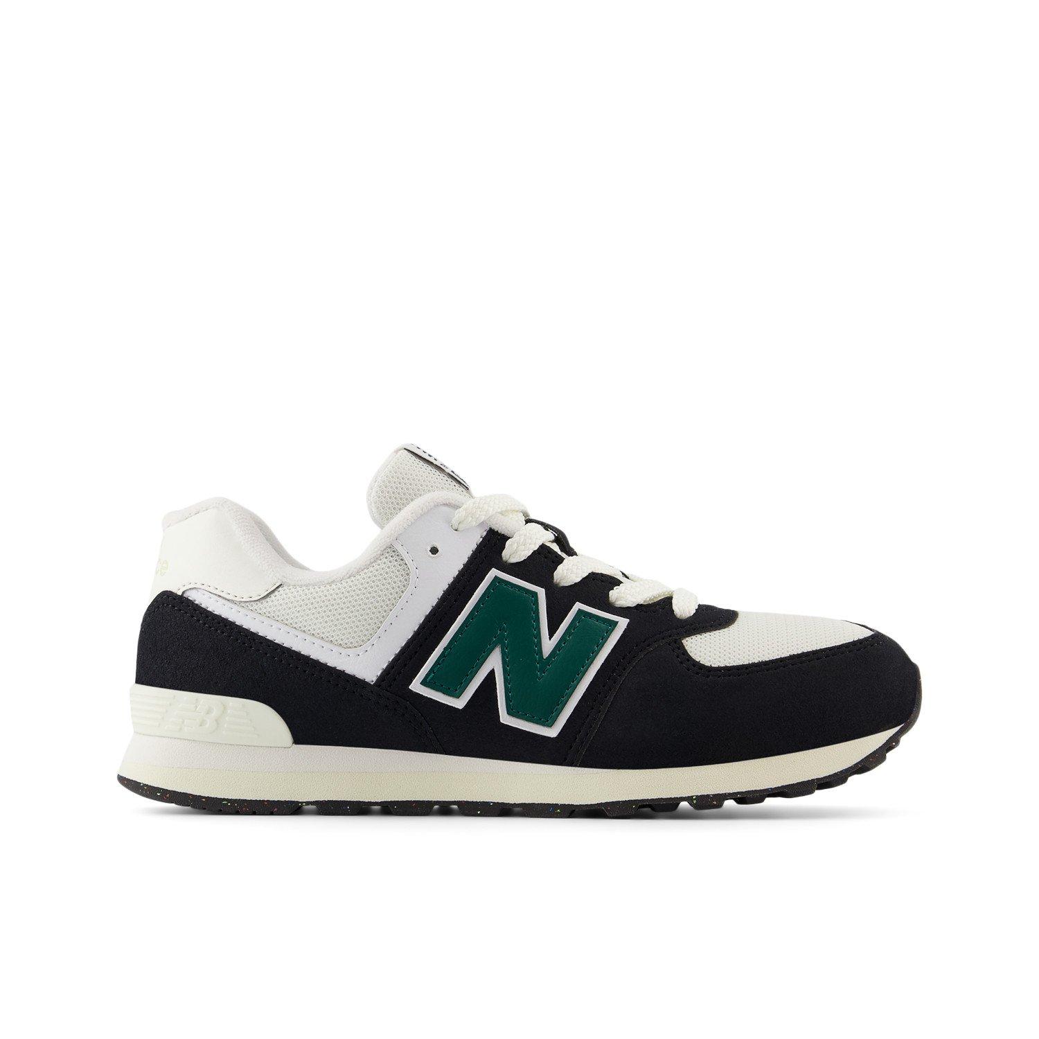 New Balance 574 Grade School Boys' "Black/Green" Shoe