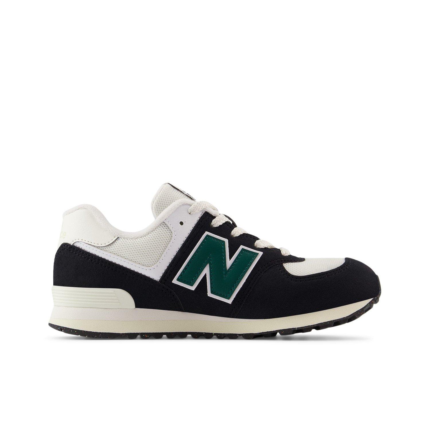 New Balance 574 Grade School Boys' "Black/Green" Shoe