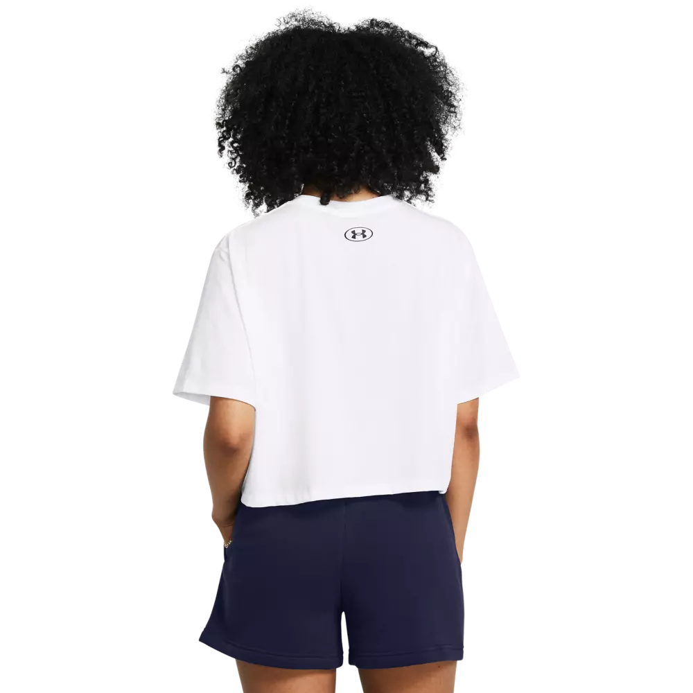 Under Armour Women's Boxy Crop Tee - WHITE