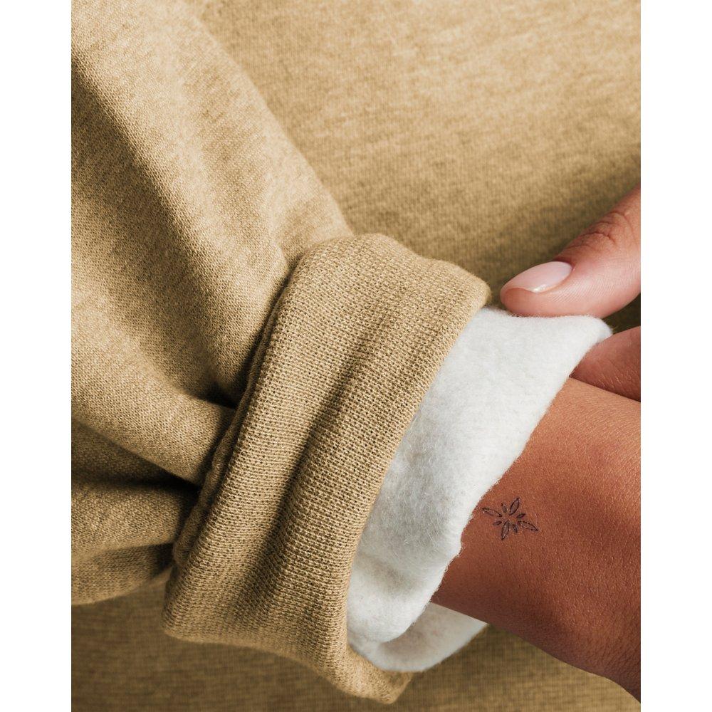 Under Armour Women's Icon Fleece Oversized 1/2-Zip Jacket - TAN Thumbnail View 3