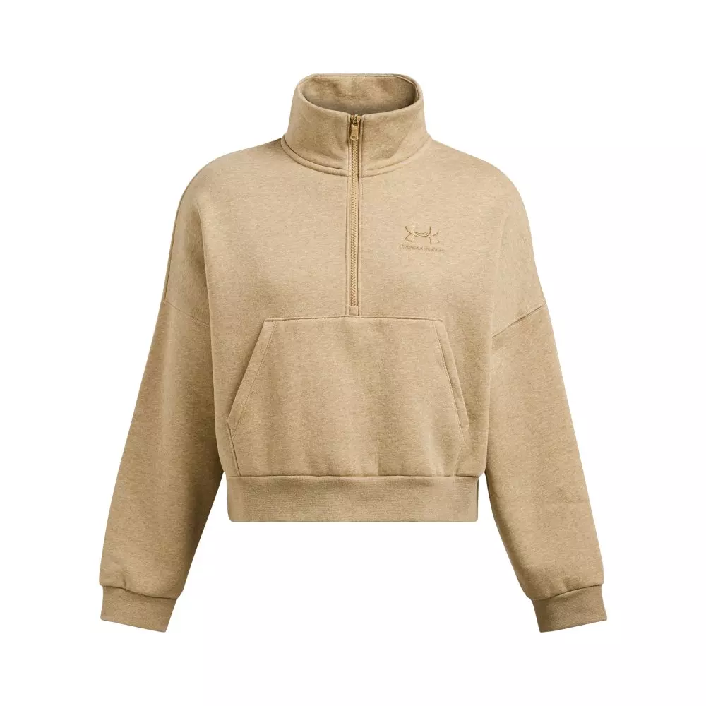 Under Armour Women's Icon Fleece Oversized 1/2-Zip Jacket - TAN