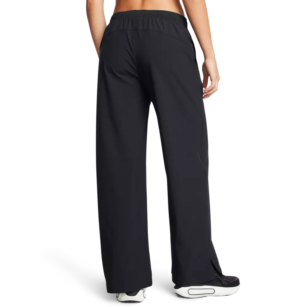 Under Armour Women's Armour Woven Wide Leg Pants - BLACK