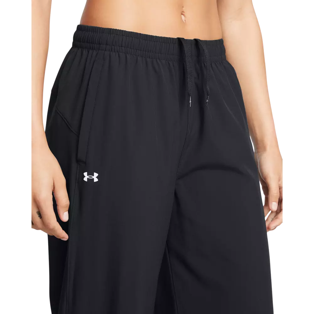 Under Armour Women's Armour Woven Wide Leg Pants - BLACK