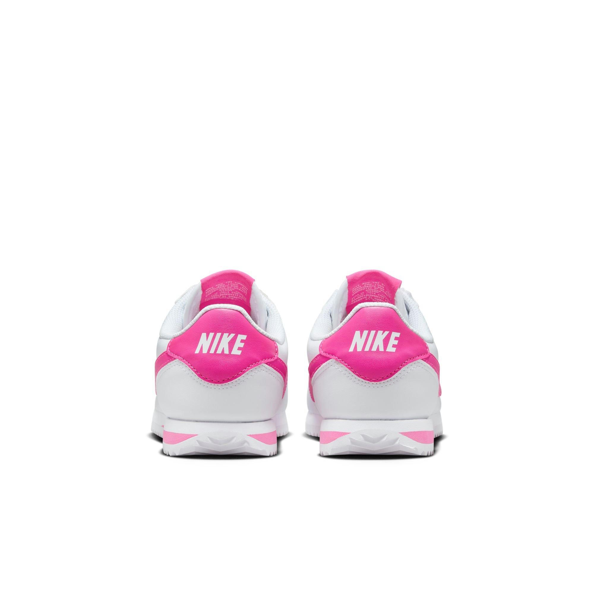Nike Cortez Grade School Girls' "White/Laser Fuchsia" Shoe