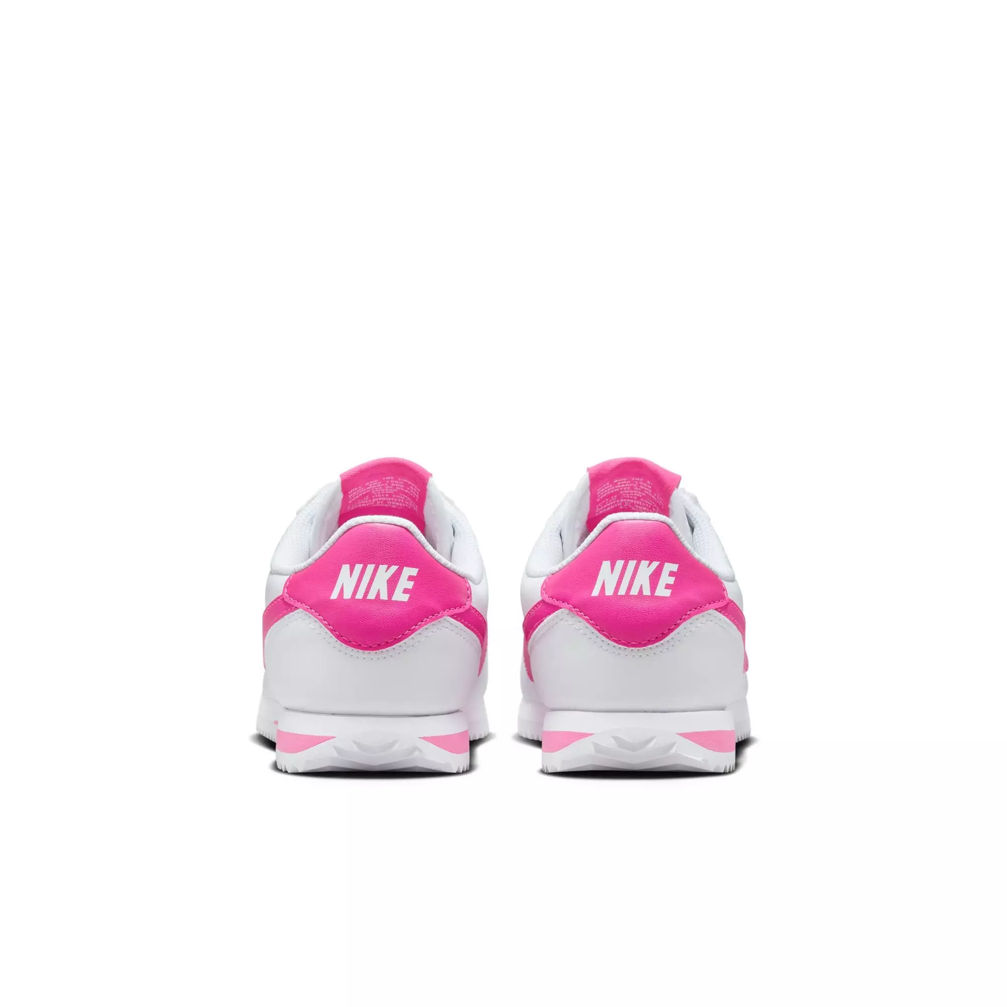 Nike Cortez "White/Laser Fuchsia" Grade School Girls' Shoe - WHITE/PINK