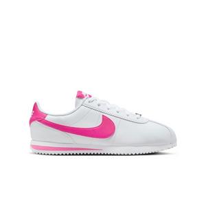 Nike Cortez "White/Laser Fuchsia" Grade School Girls' Shoe