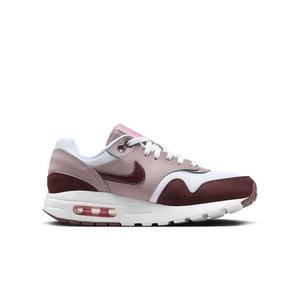 Nike Air Max 1 "White/Burgundy Crush/Lt Violet Ore" Grade School Girls' Shoe