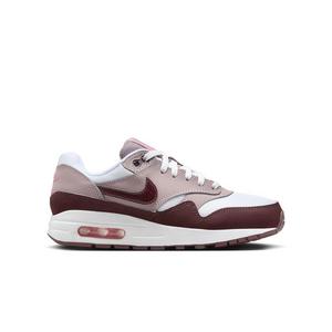 Nike Air Max 1 "White/Burgundy Crush/Lt Violet Ore" Grade School Girls' Shoe