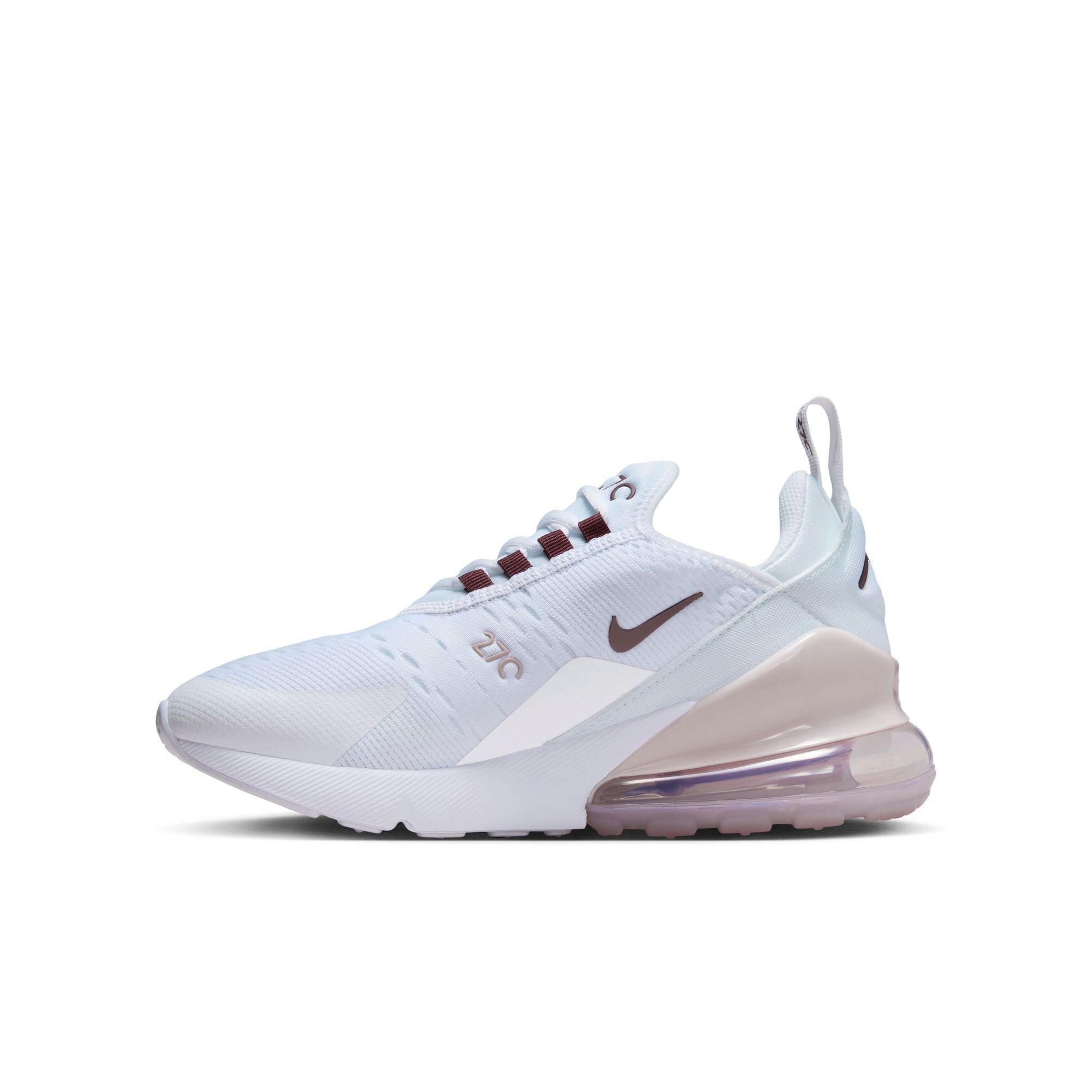 Nike Air Max 270 Grade School Girls' "White/Burgundy Crush/Platinum Violet" Shoe
