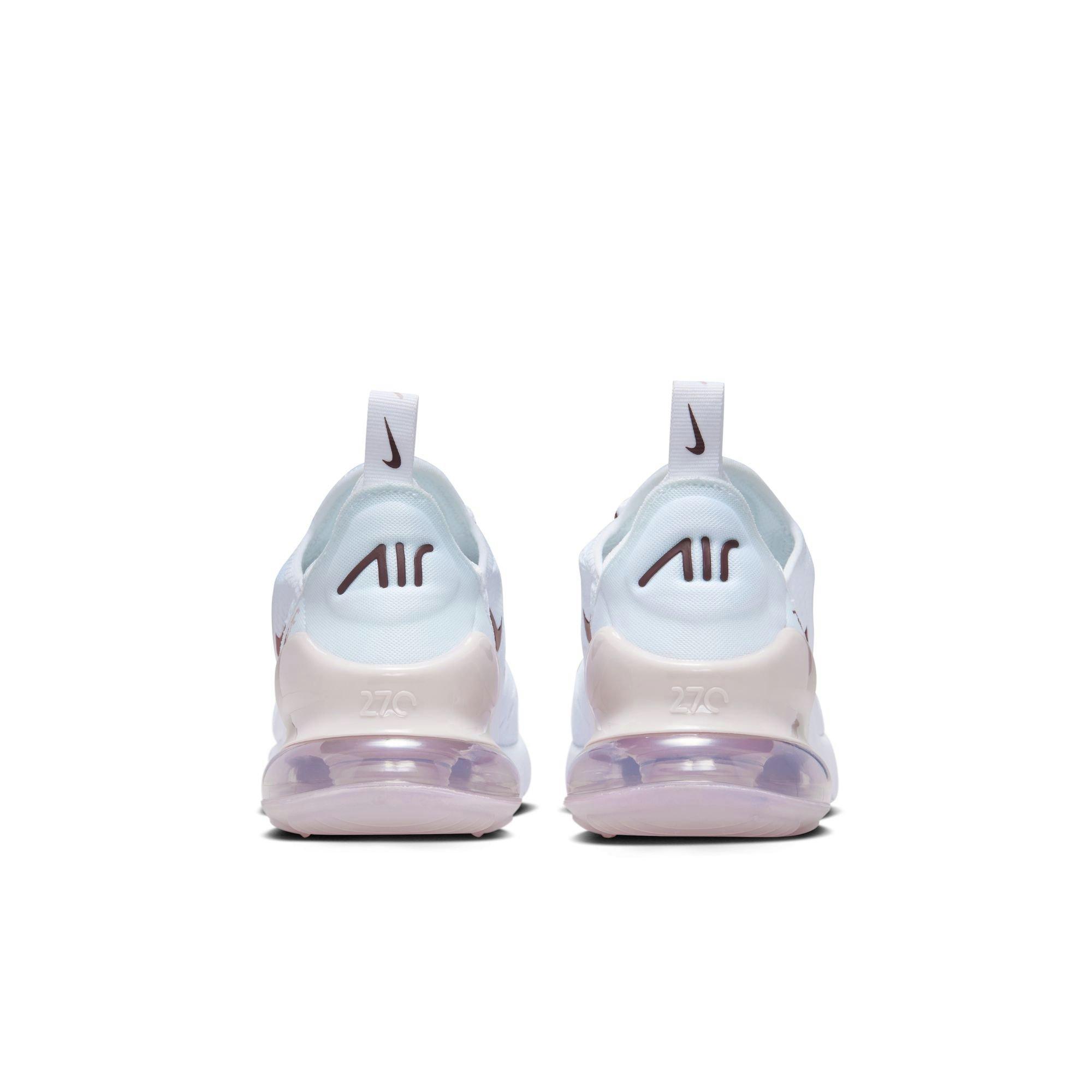 Nike Air Max 270 Grade School Girls' "White/Burgundy Crush/Platinum Violet" Shoe