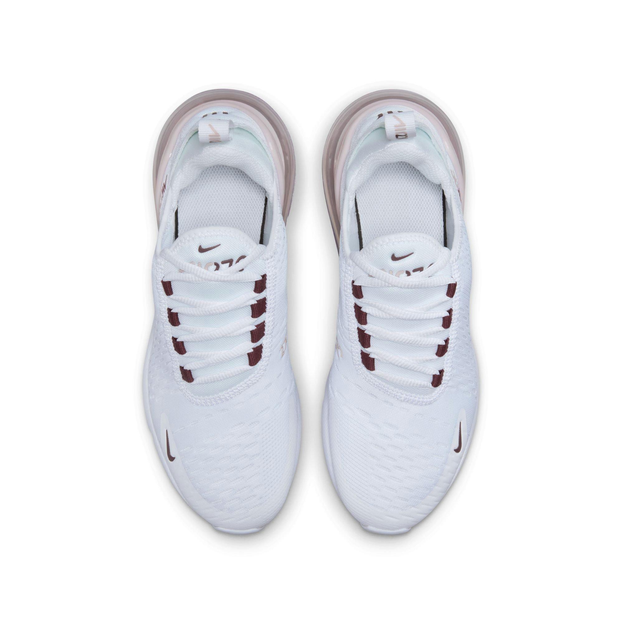 Nike Air Max 270 Grade School Girls' "White/Burgundy Crush/Platinum Violet" Shoe