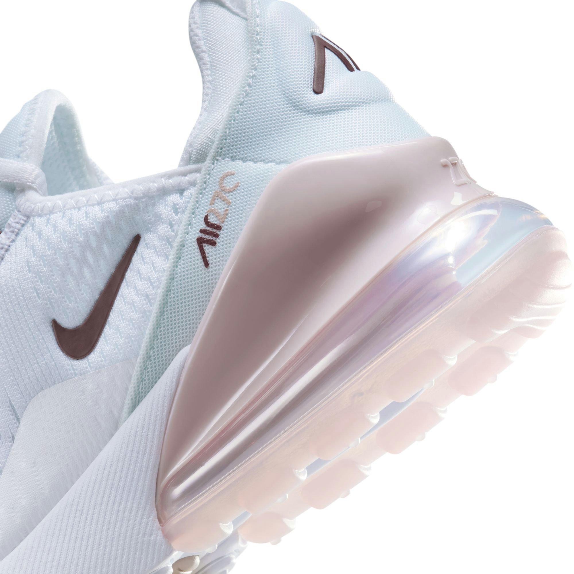 Nike Air Max 270 Grade School Girls' "White/Burgundy Crush/Platinum Violet" Shoe