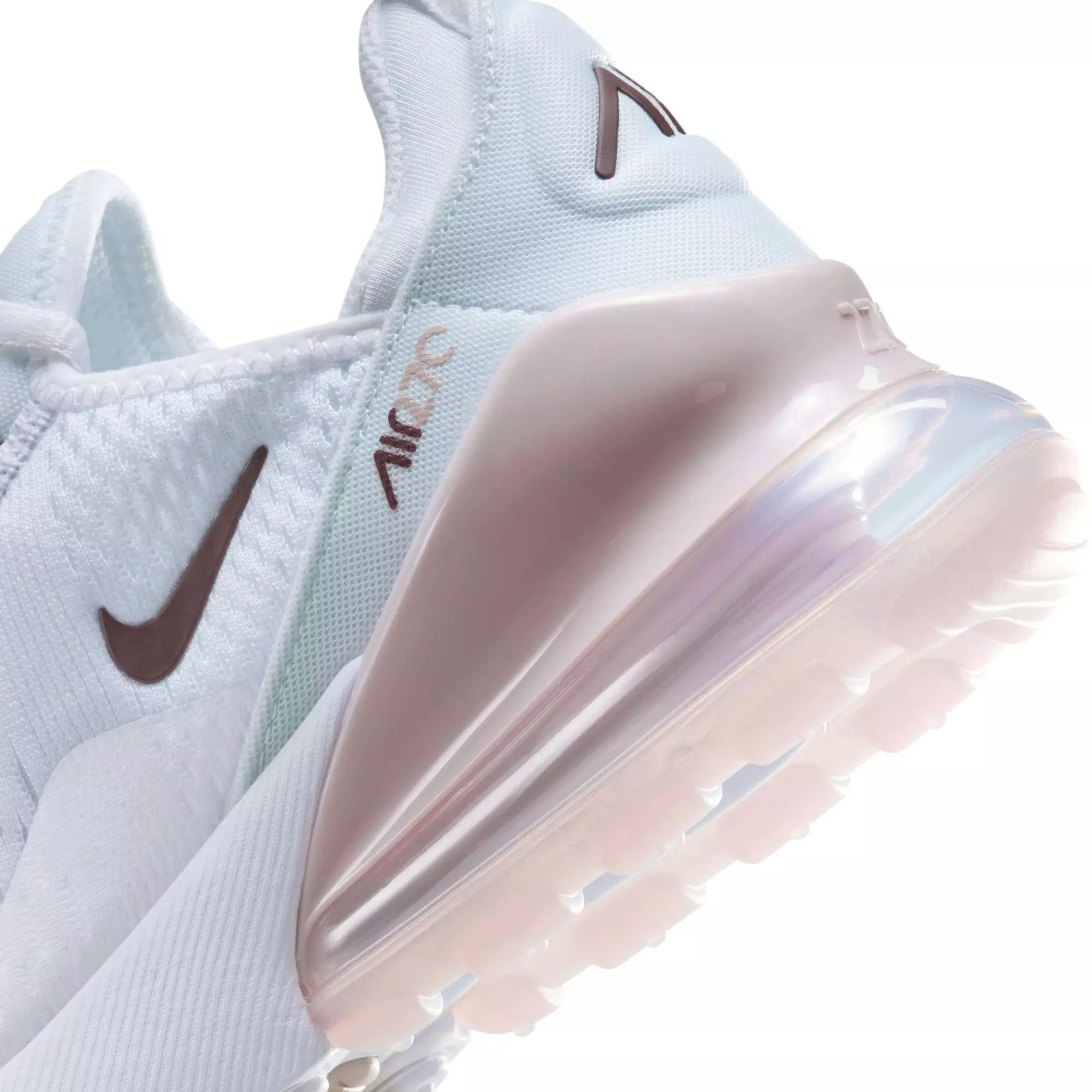 Nike Air Max 270 "White/Burgundy Crush/Platinum Violet" Grade School Girls' Shoe - WHITE/RED