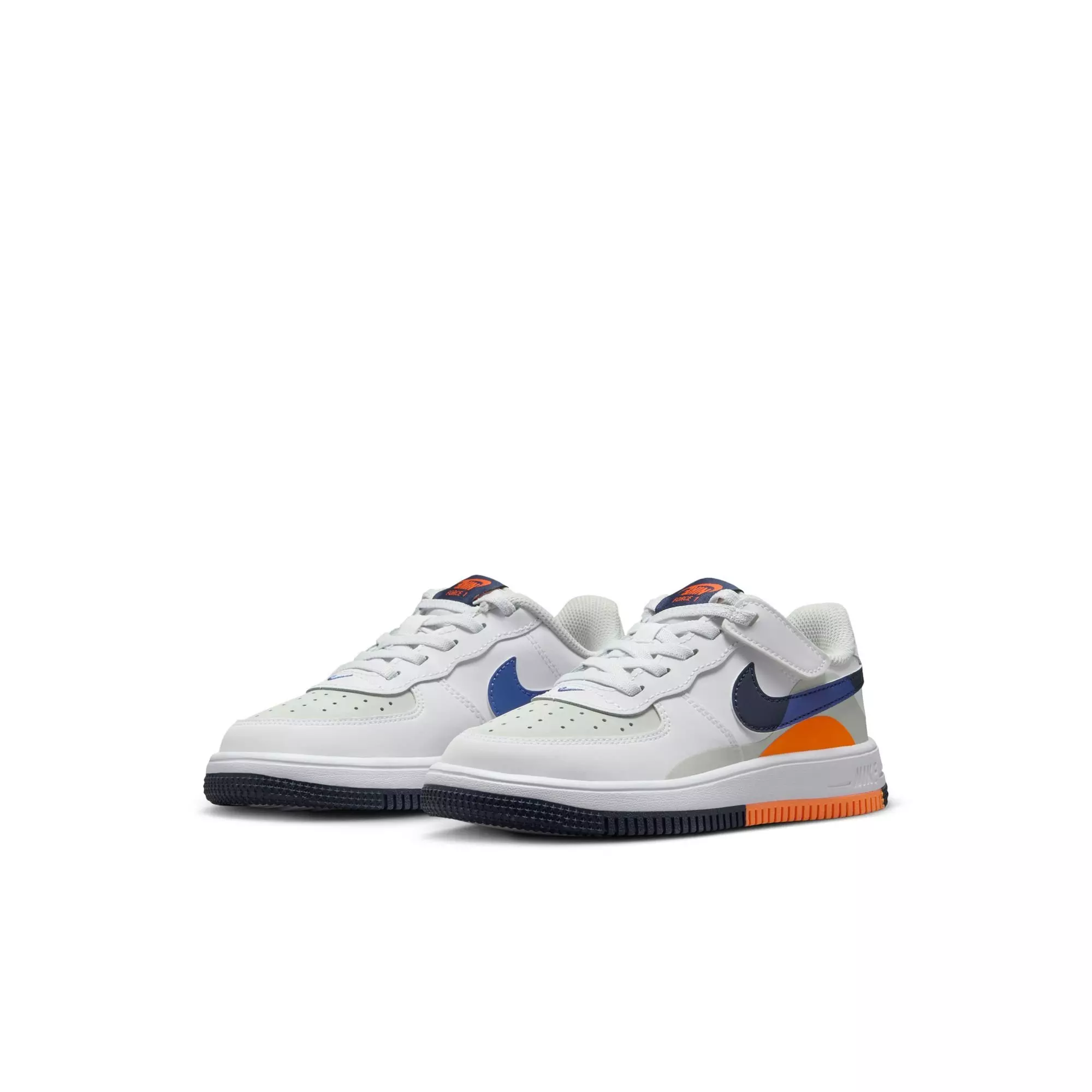 Nike Air Force 1 Low LV8 2 EasyOn "Your Move" Preschool Kids' Shoe - LIGHT SILVER/MIDNIGHT NAVY/WHITE