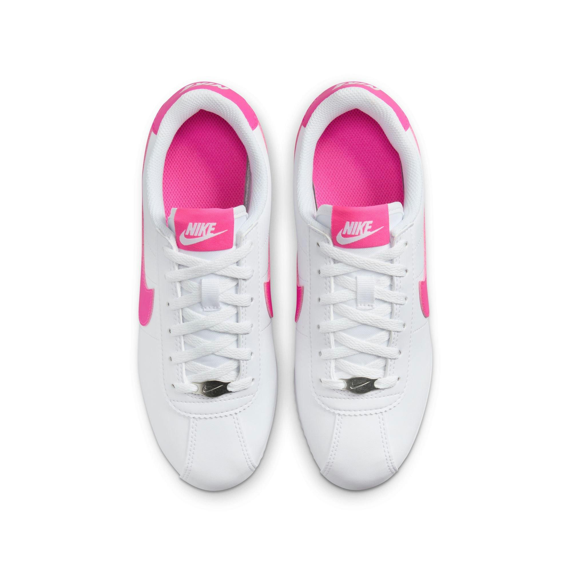 Nike Cortez Preschool Girls' "White/Laser Fuchsia" Shoe