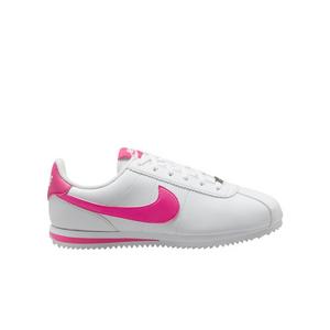 Nike Cortez "White/Laser Fuchsia" Preschool Girls' Shoe