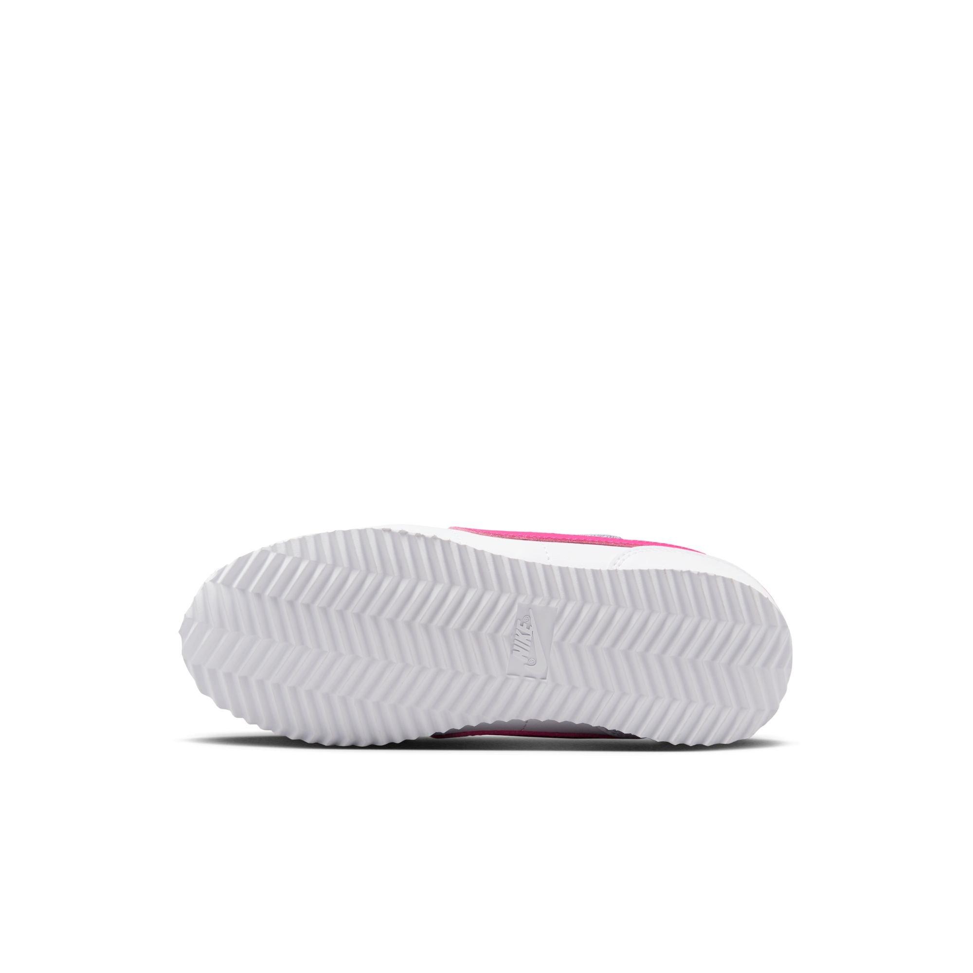 Nike Cortez EasyOn Preschool Girls' "White/Laser Fuchsia" Shoe