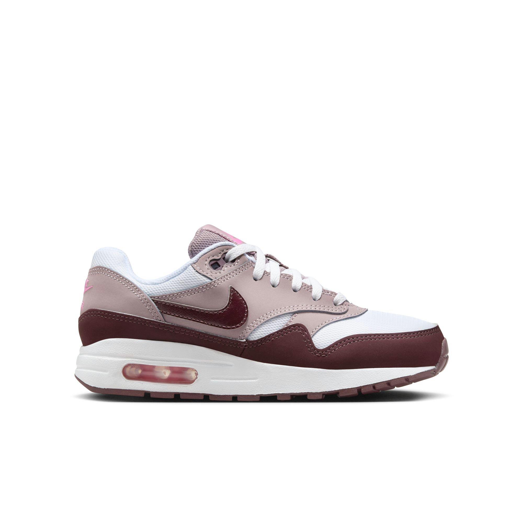 Nike Air Max 1 "White/Burgundy Crush/Lt Violet Ore" Little Kids Shoe